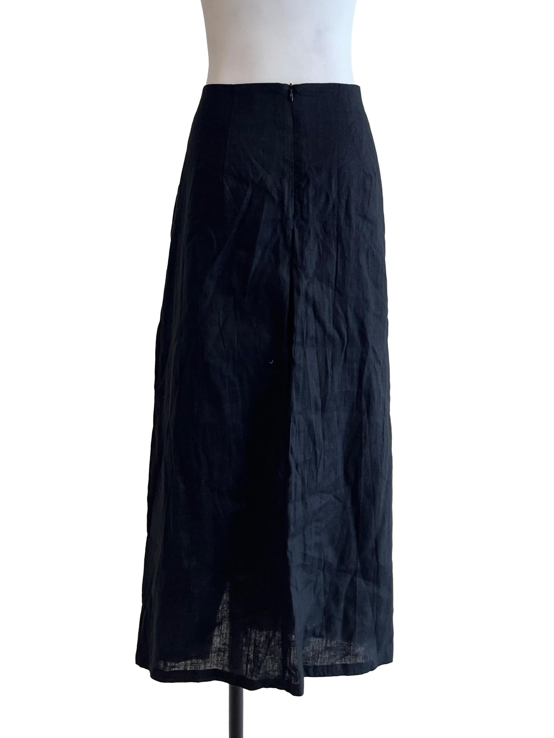 Pitch Black A-Line Skirt