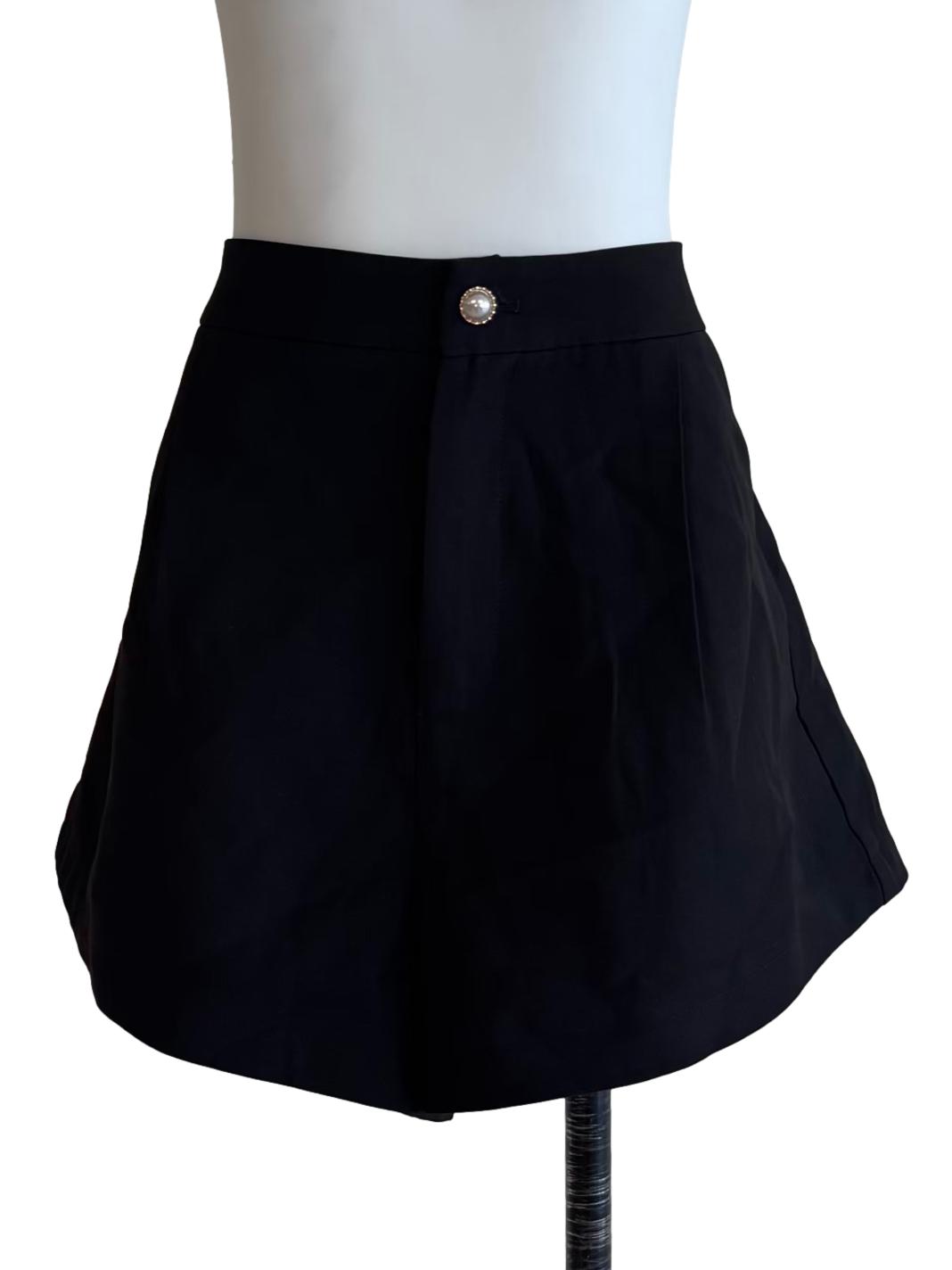 Rich Black Relaxed Shorts