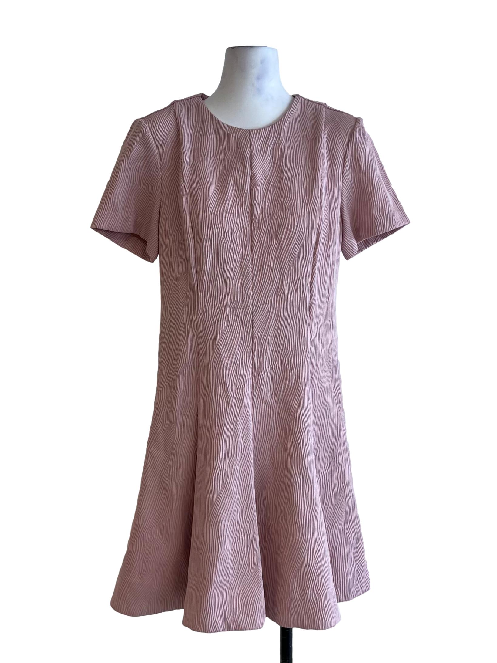 Blush Pink Bengal Stripe Empire Dress