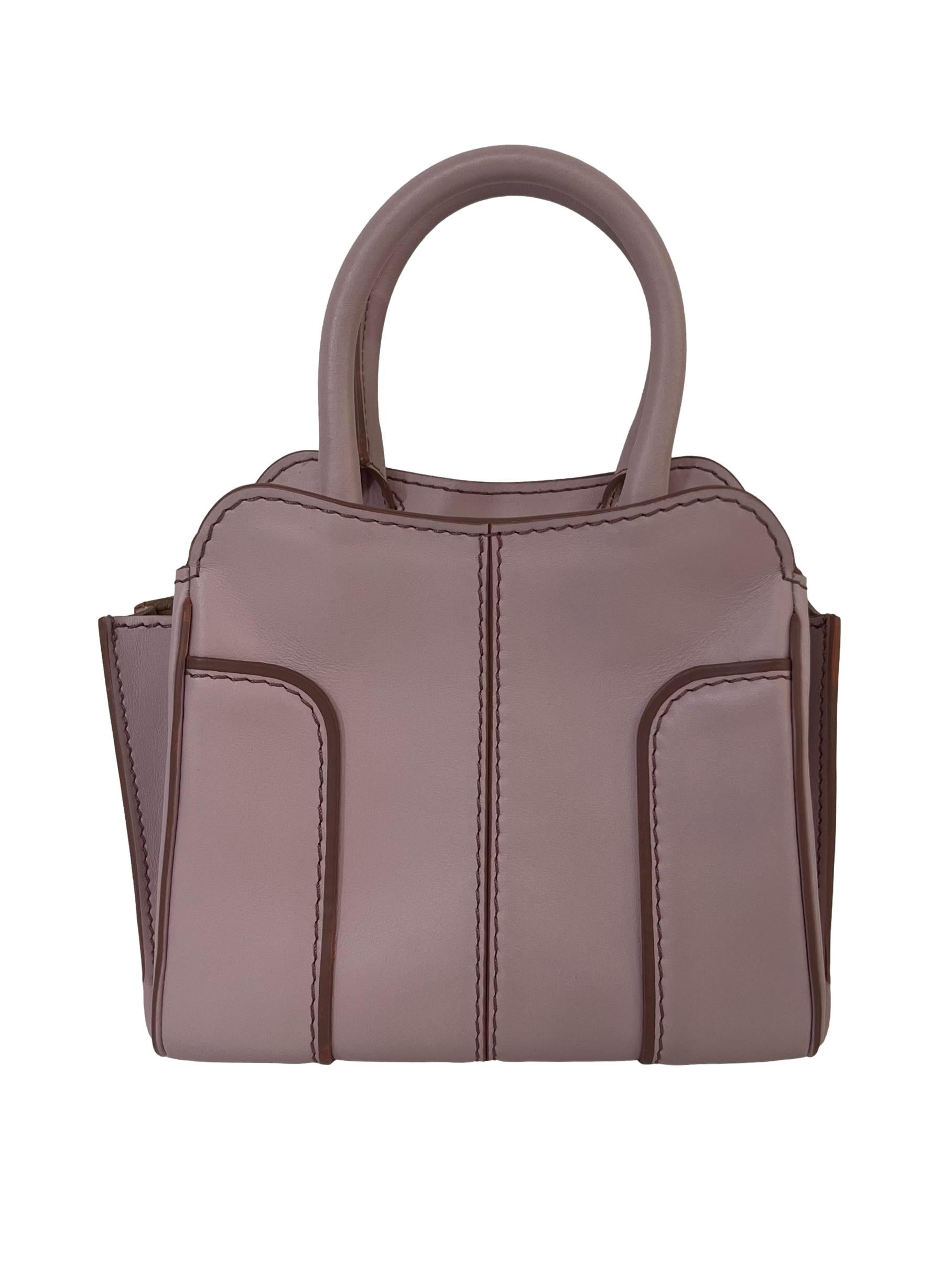 Pink Leather Sella Mini Handbag