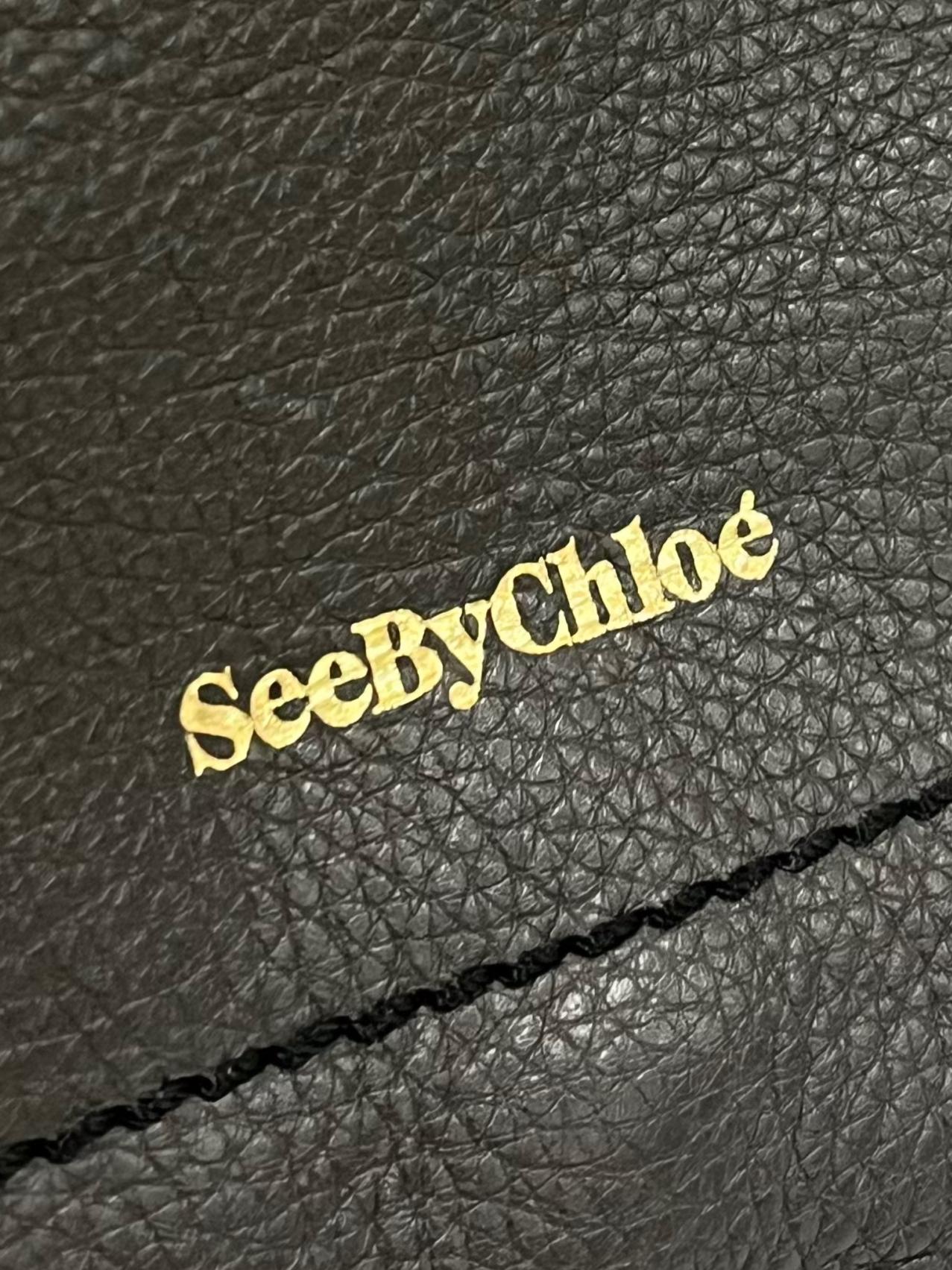 Black Textured Leather Shoulder Bag