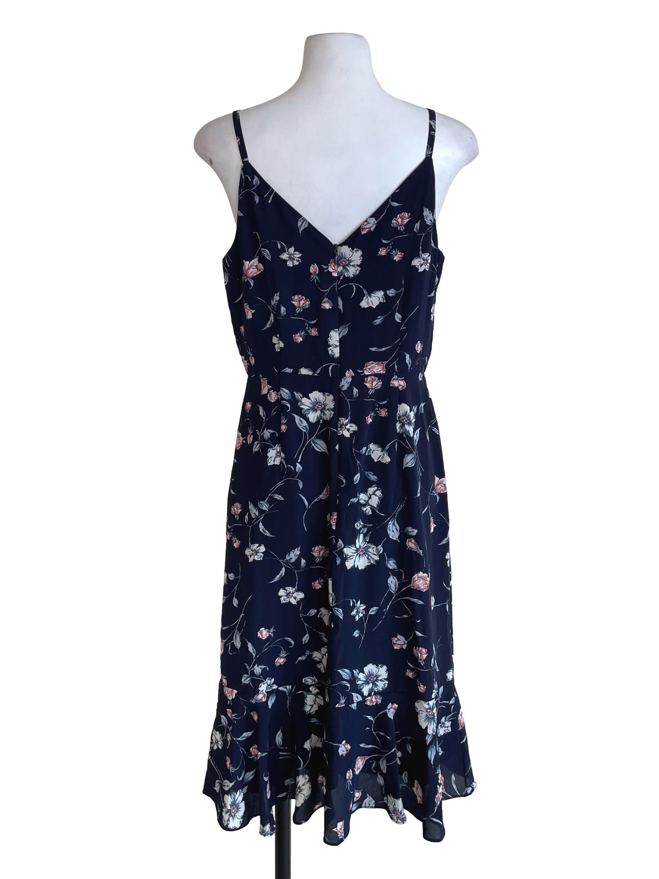 Dark Navy Floral Petite Cami Dress