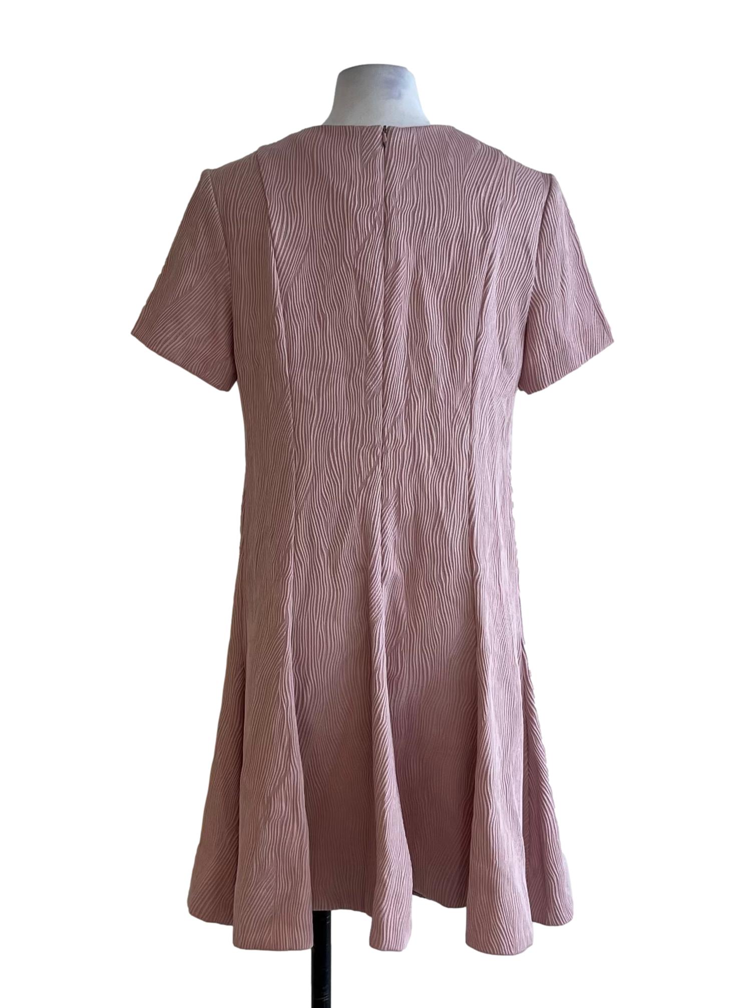 Blush Pink Bengal Stripe Empire Dress