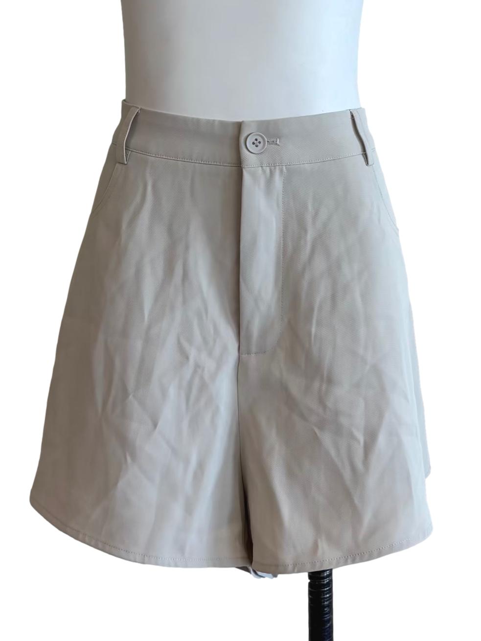 Rice White Relaxed Shorts
