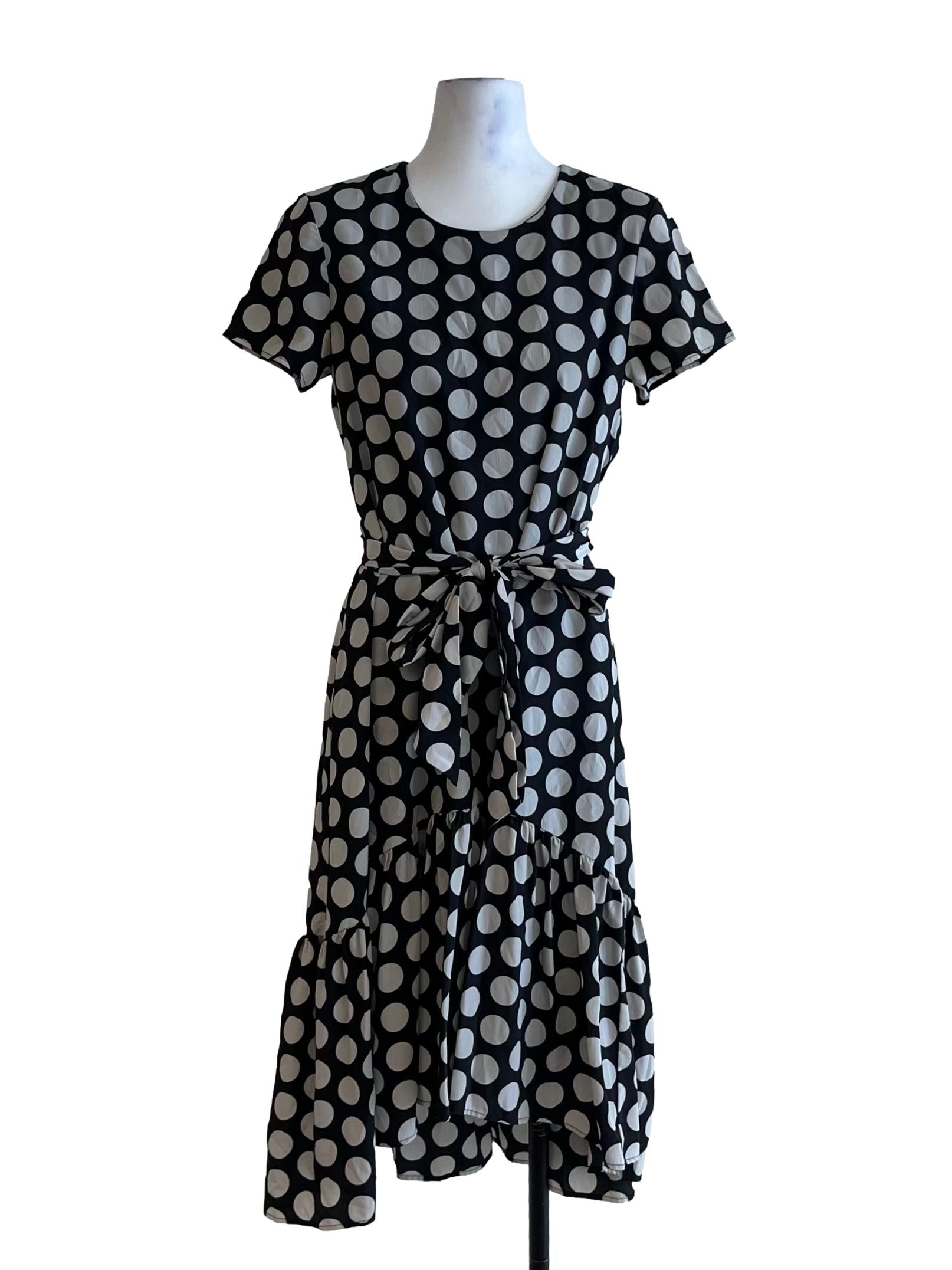 Black Polka Dot Empire Dress