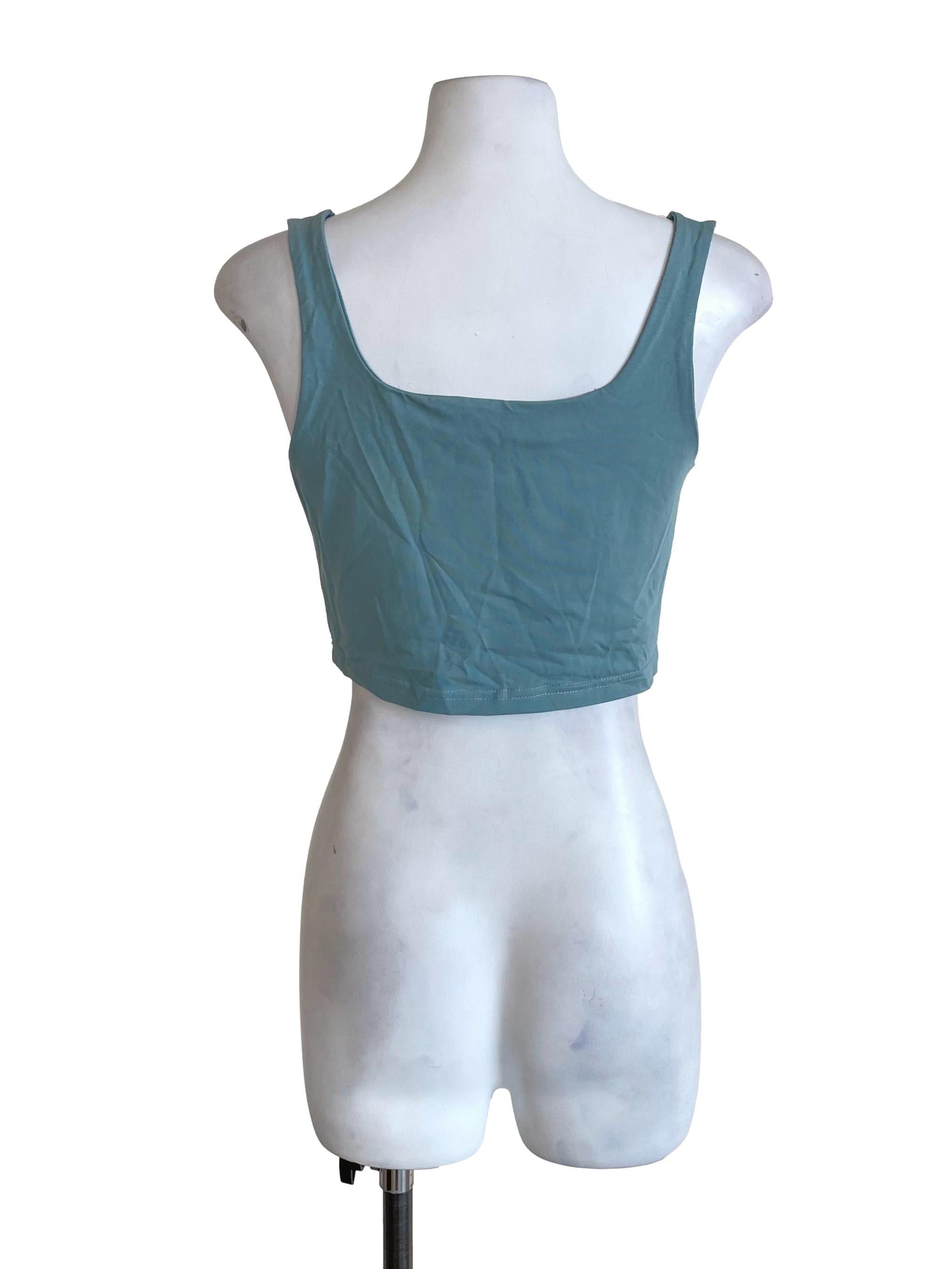 Teal Square Neck Tube Top