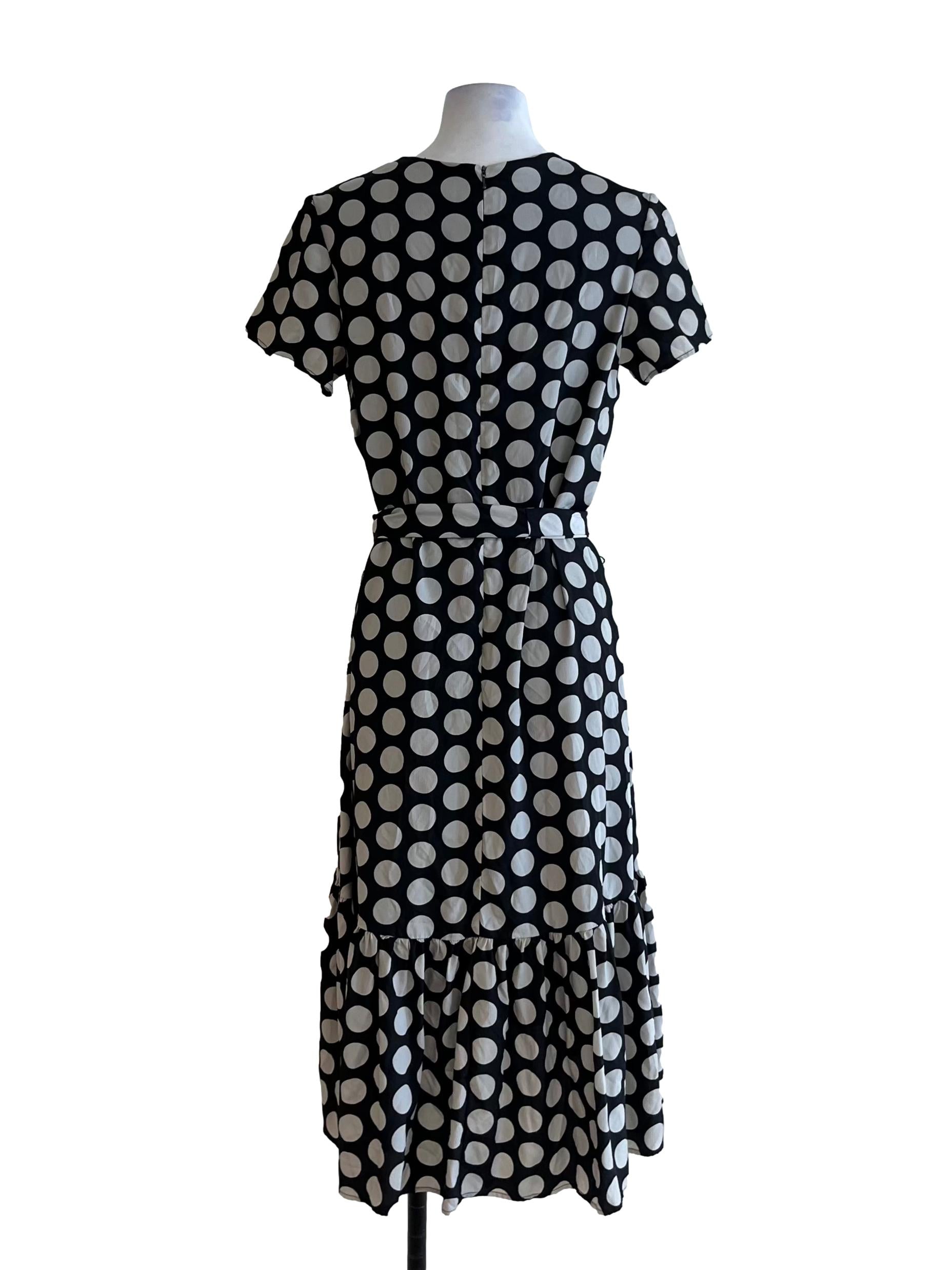 Black Polka Dot Empire Dress