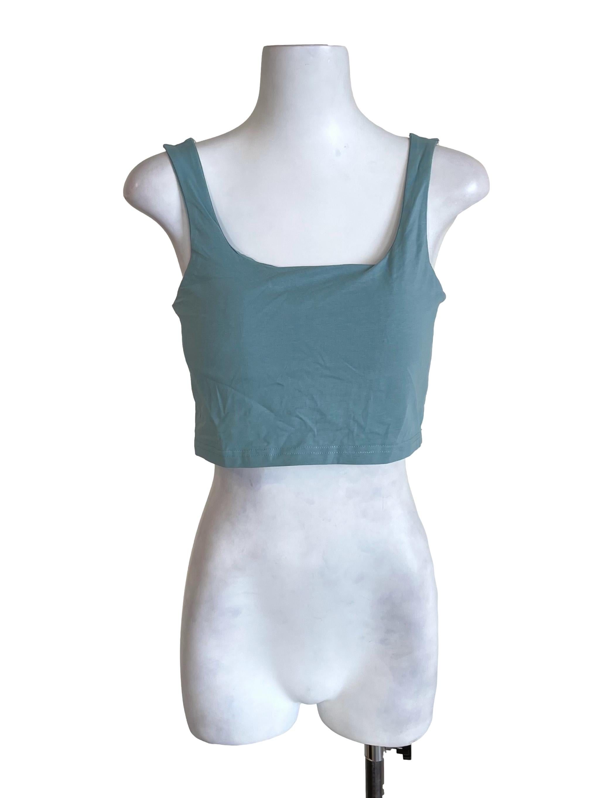 Teal Square Neck Tube Top