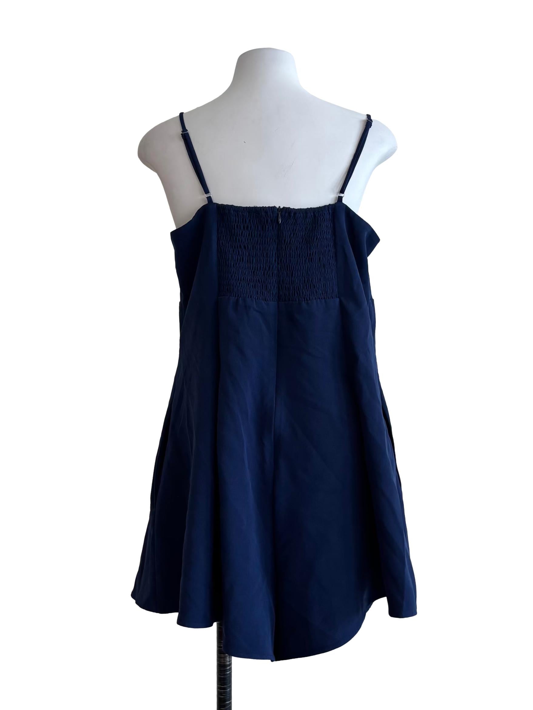 Navy Blue Spaghetti Strap Romper