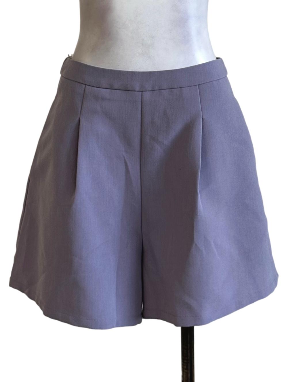 Iris Purple Plain Shorts TCL