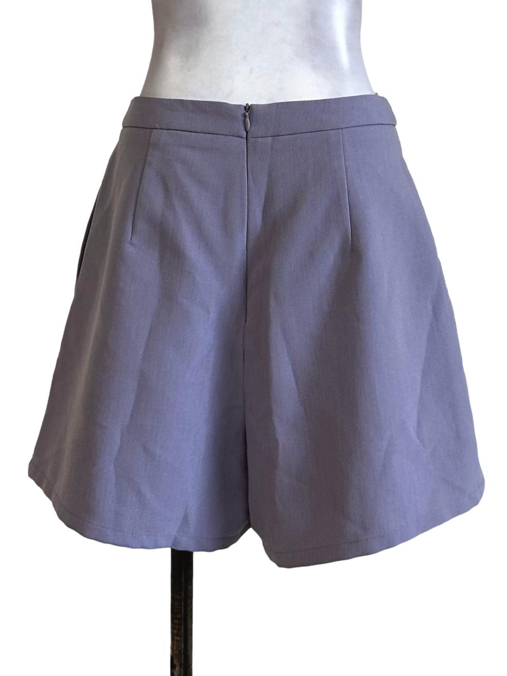 Iris Purple Plain Shorts TCL