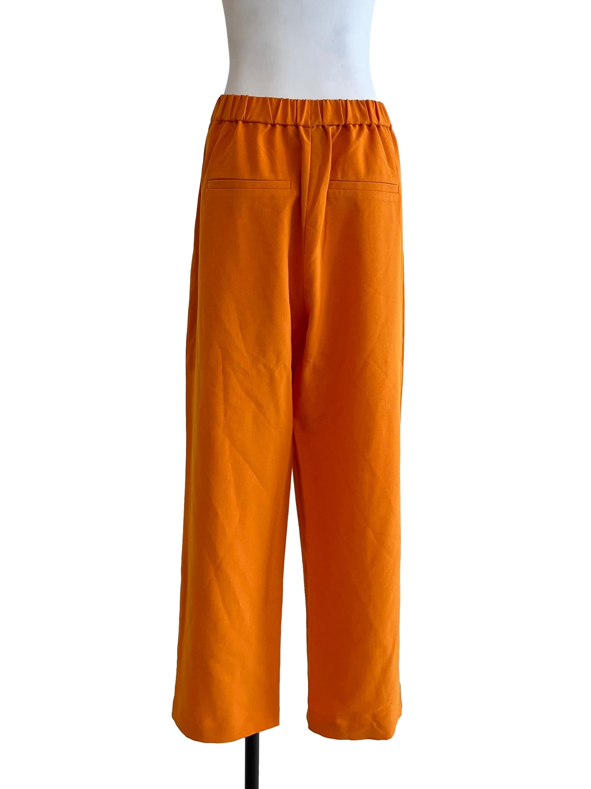 Sunset Orange Wide Leg Pants