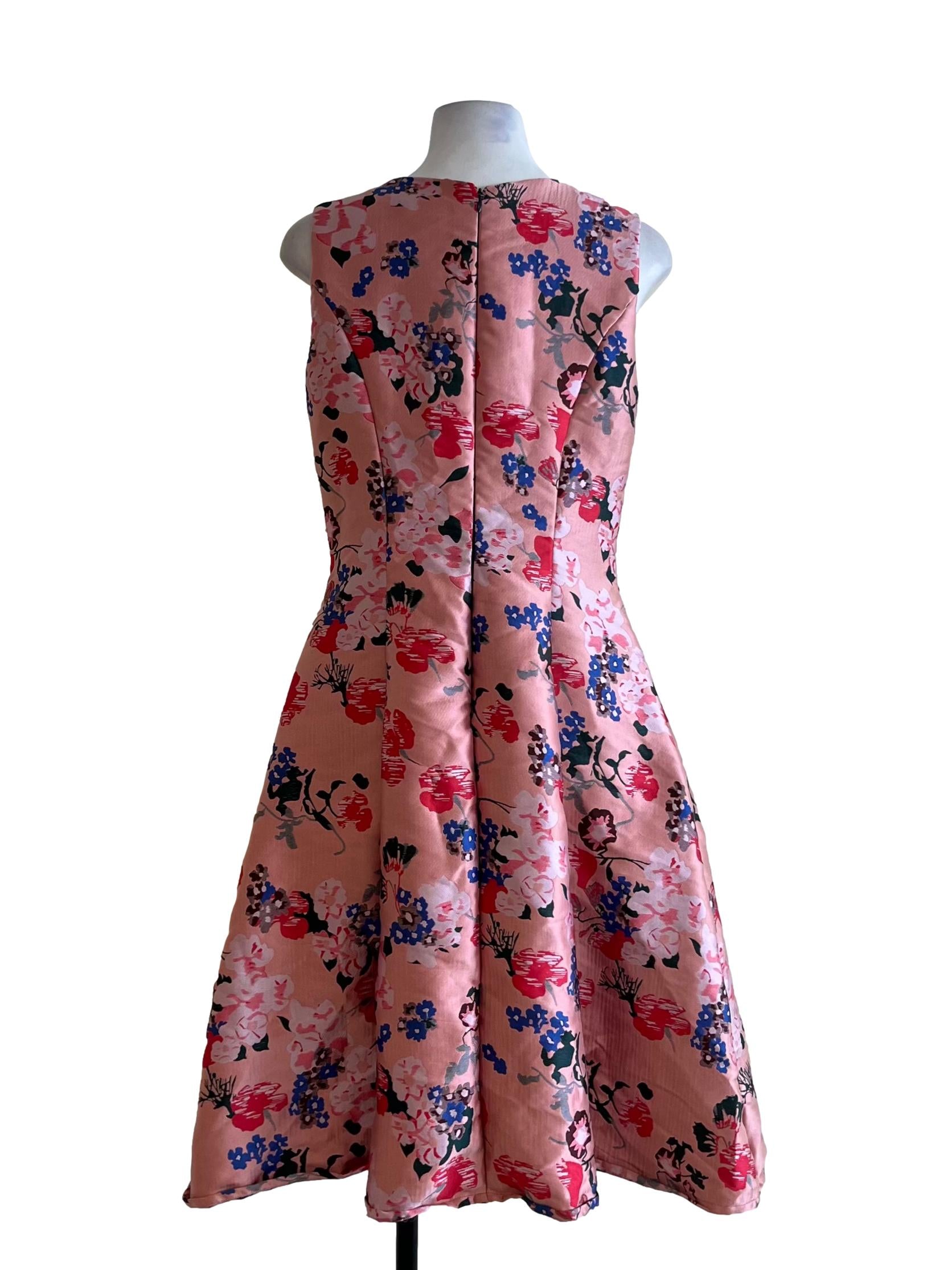 Blush Pink Floral A-Line Dress