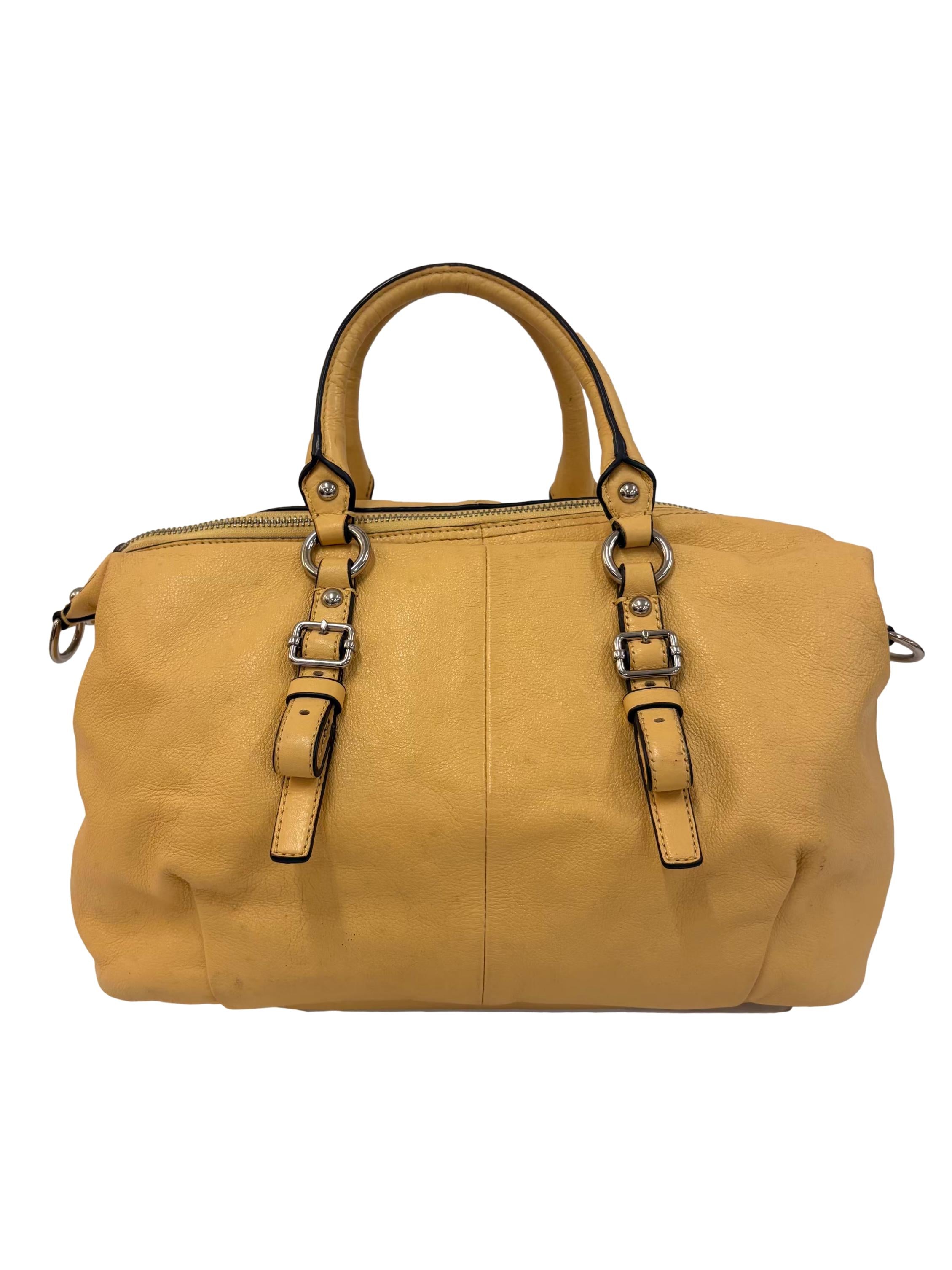 Yellow Leather Satchel Bag CSN