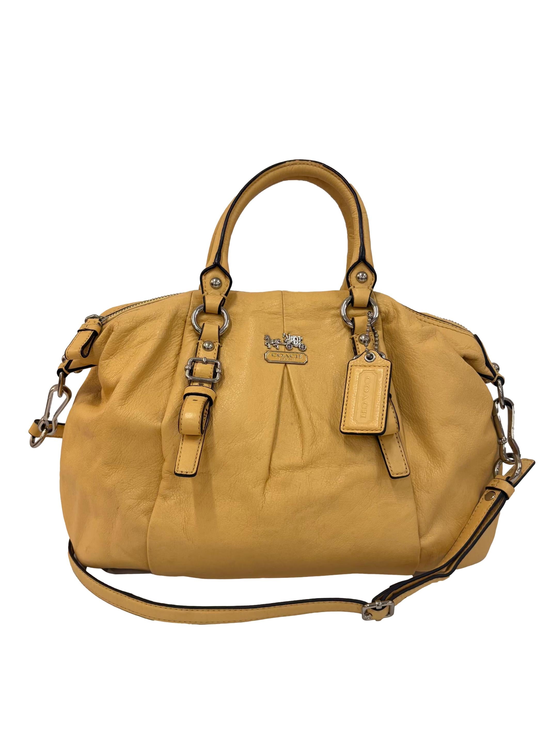 Yellow Leather Satchel Bag CSN