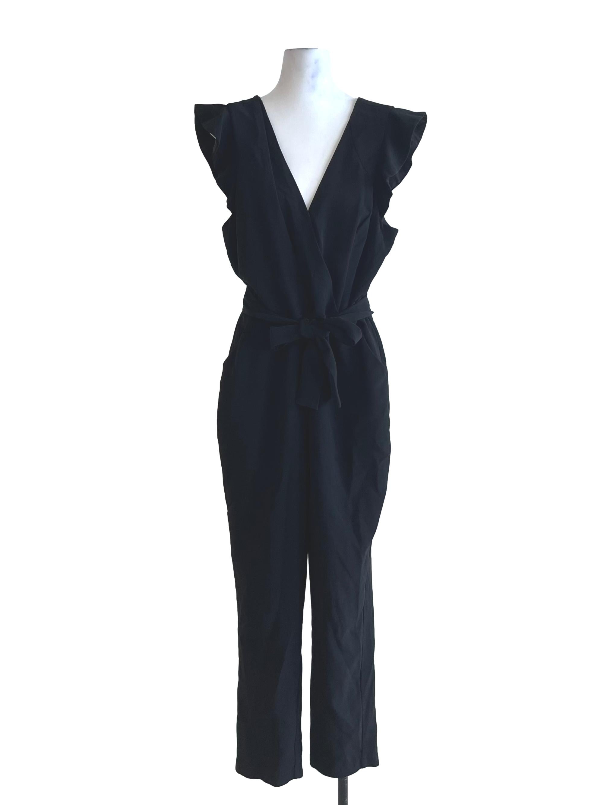 Black V-Neckline Jumpsuit