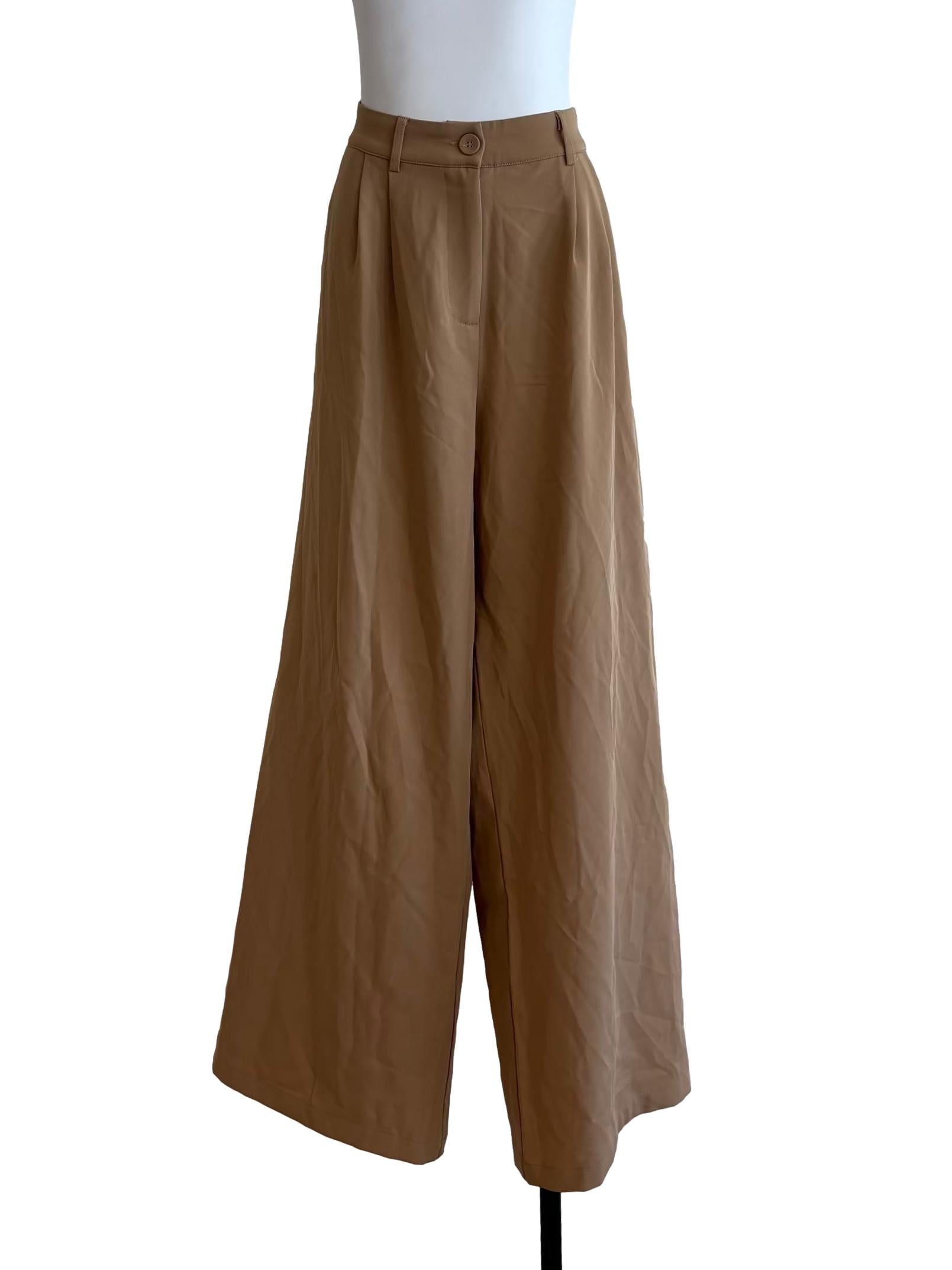 Latte Brown Wide Leg Pants