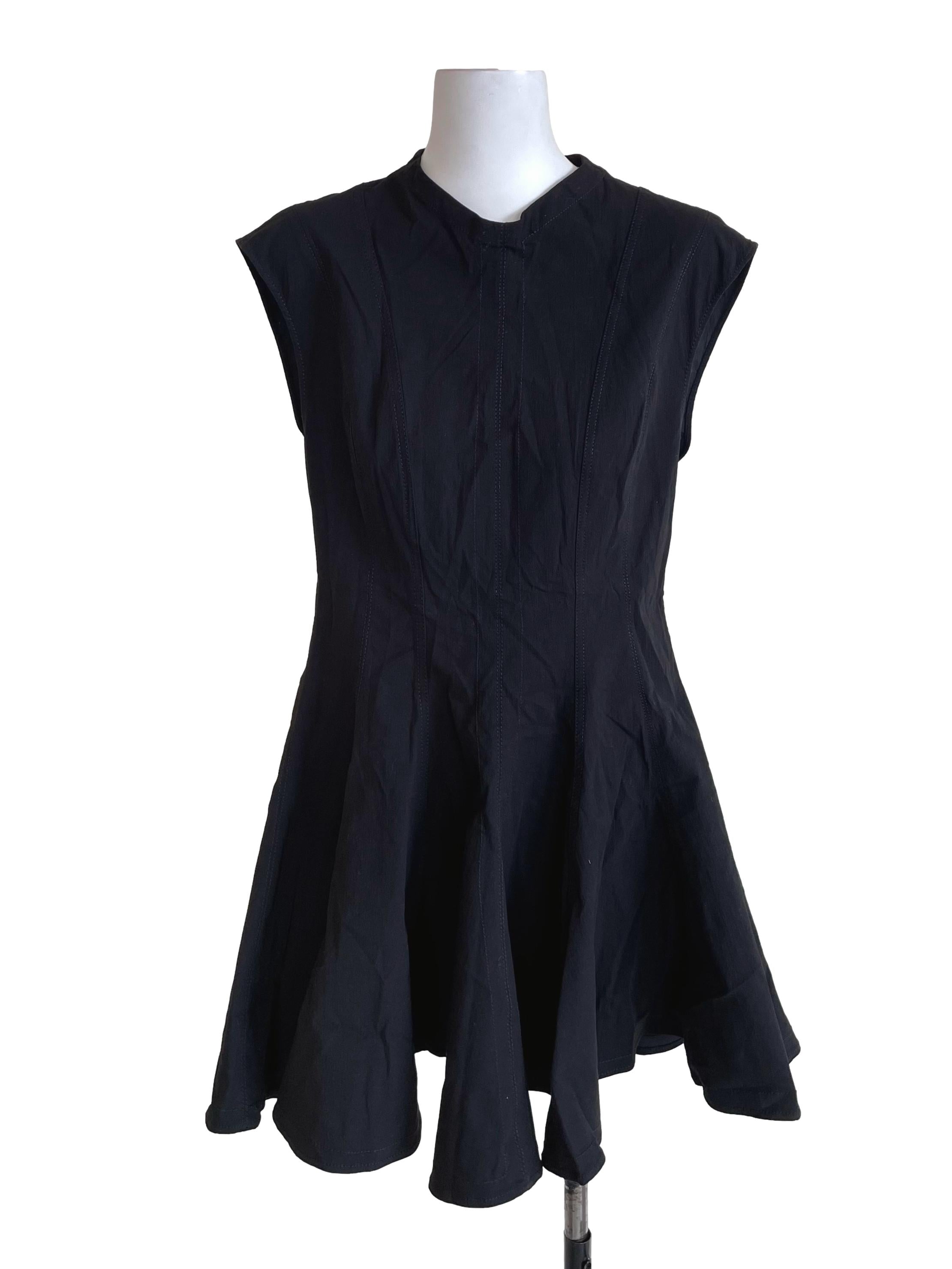 Black Panelled Tulle Dress