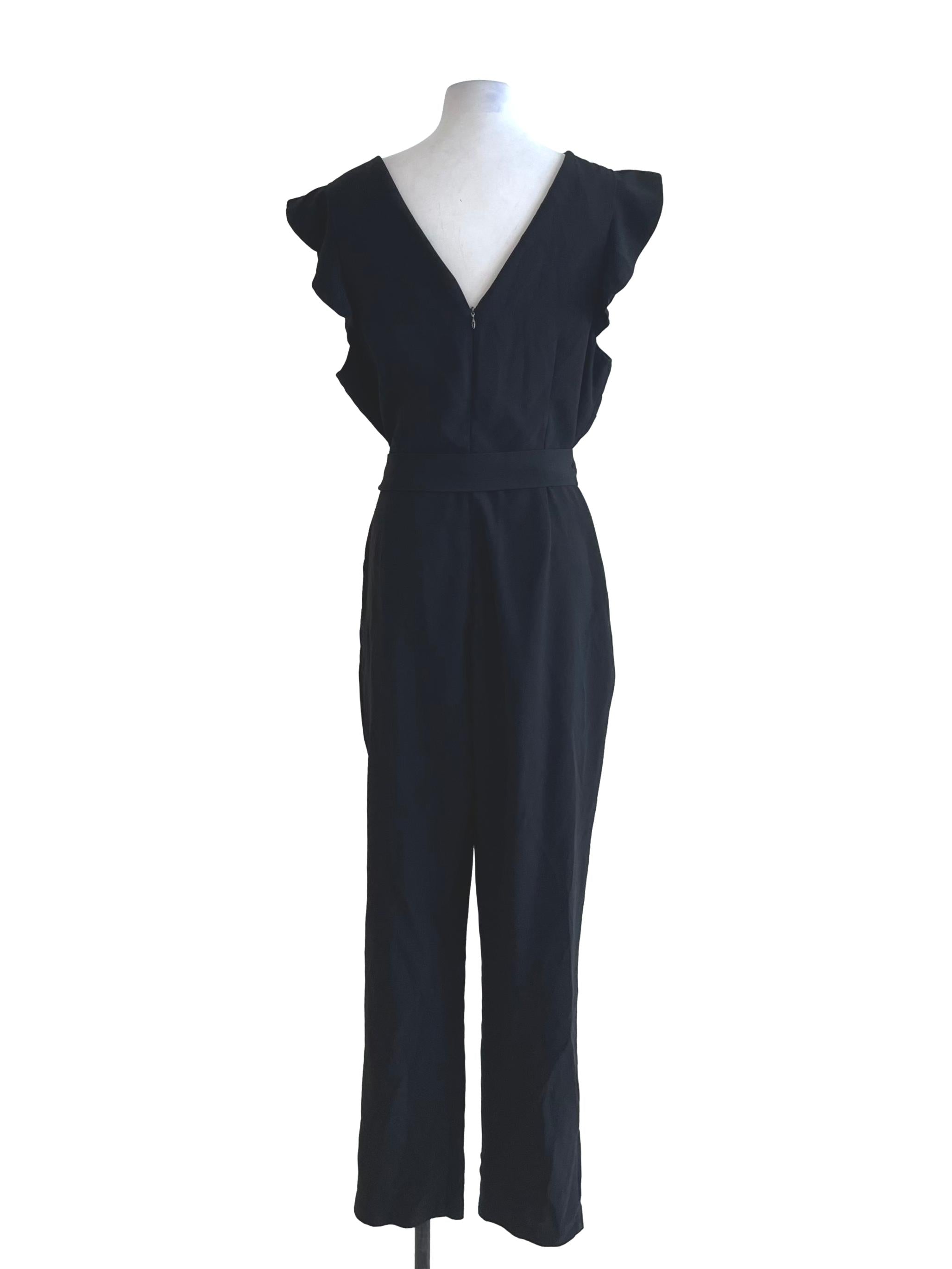 Black V-Neckline Jumpsuit