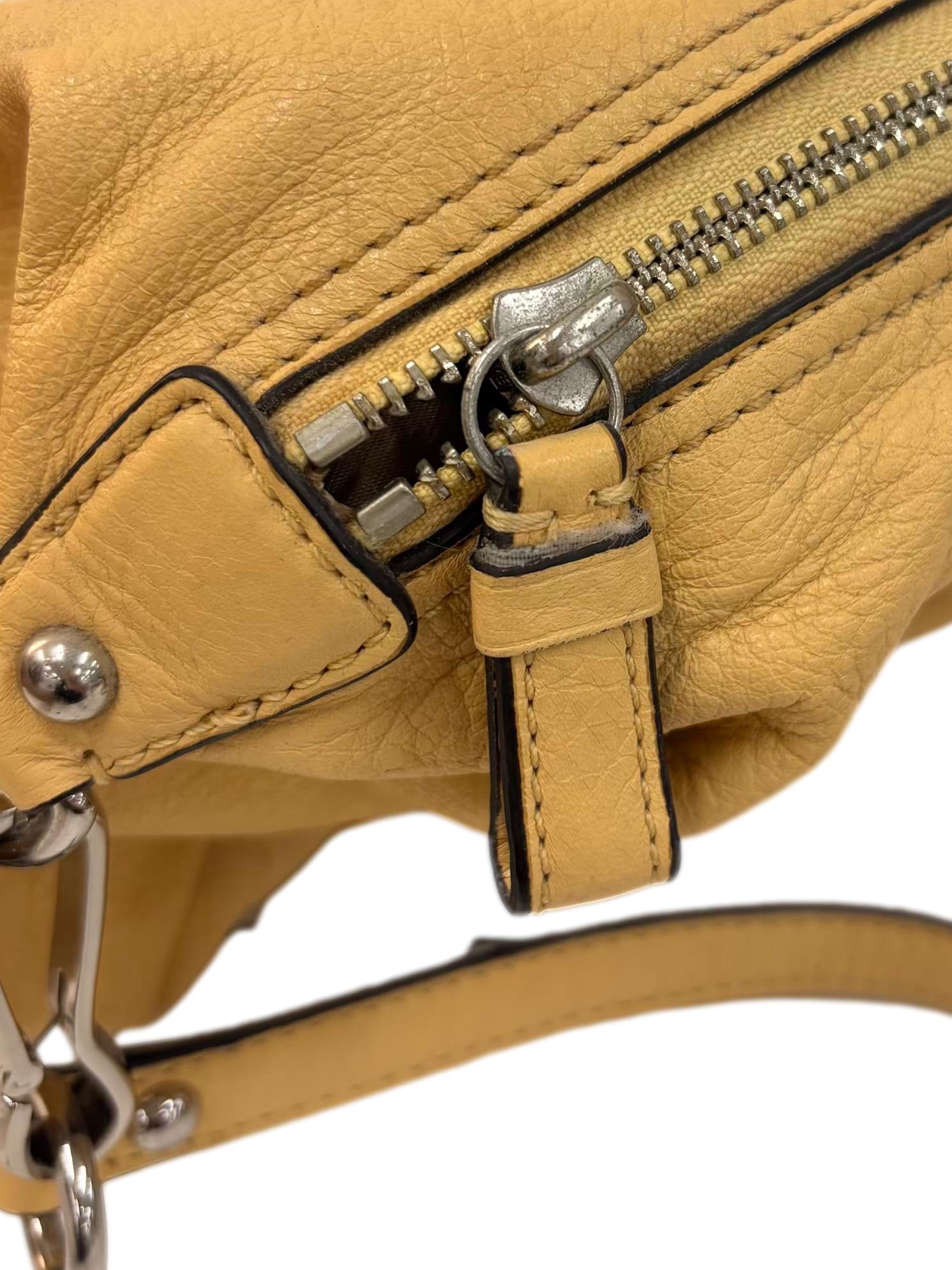 Yellow Leather Satchel Bag CSN