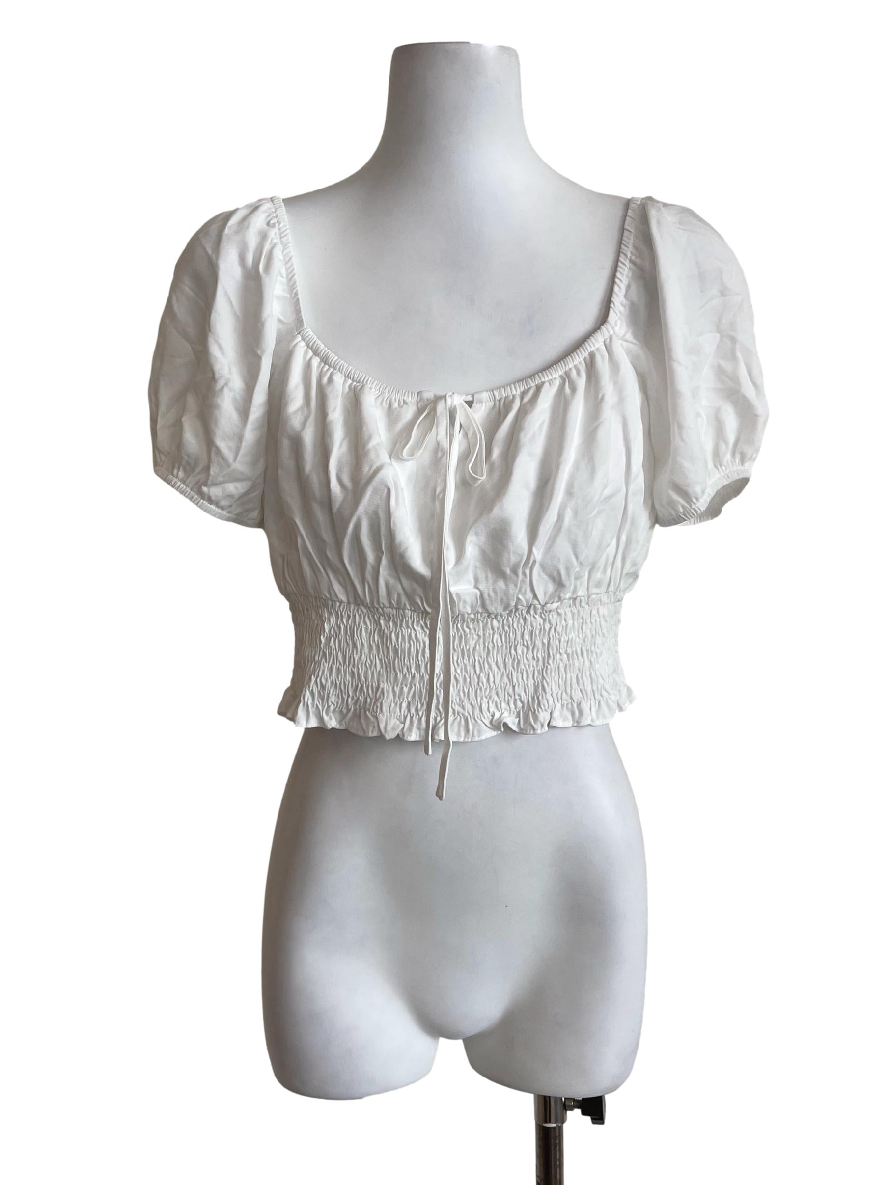 Off White Crop Top