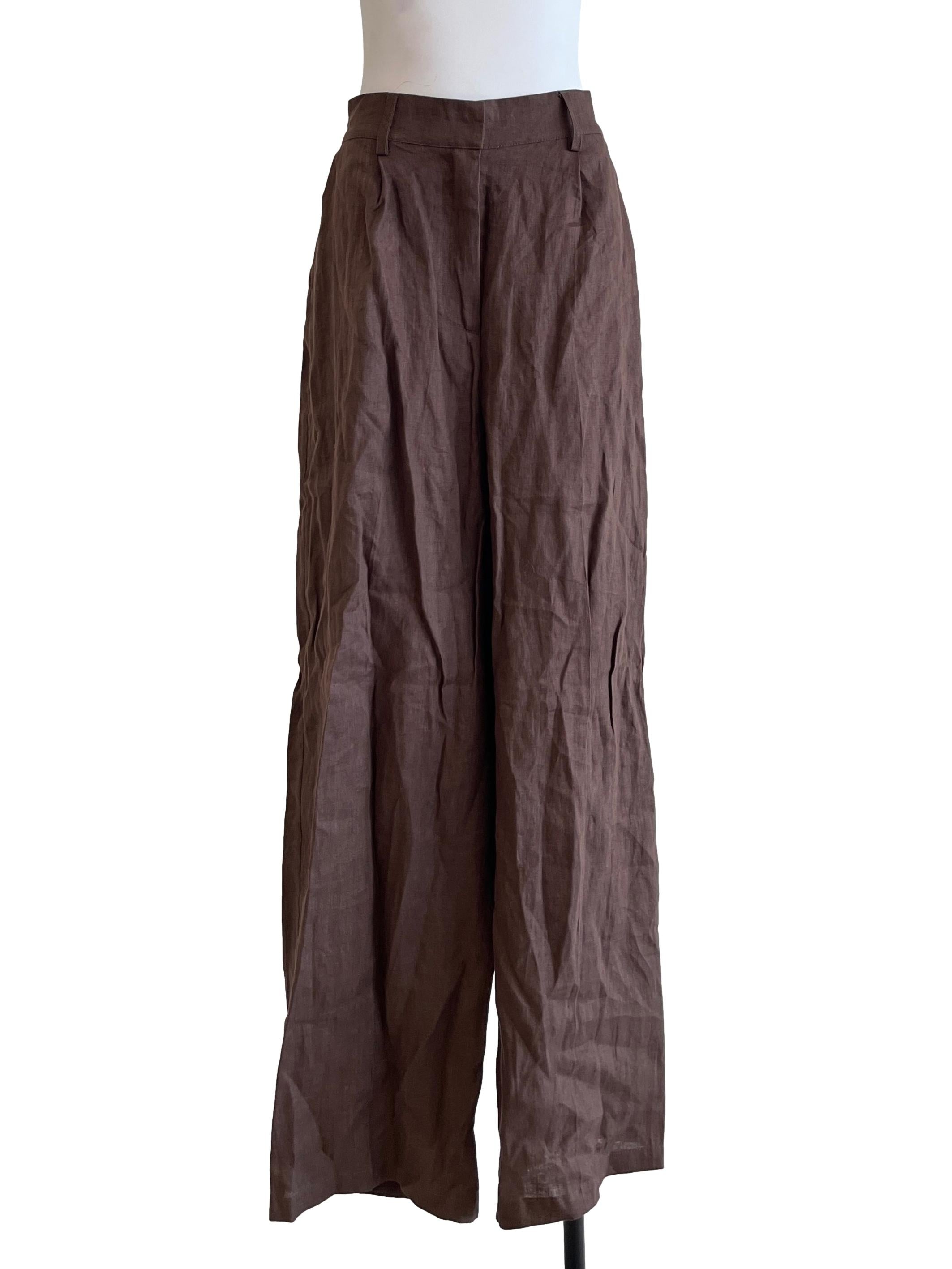 Mocha Brown Wide Leg Pants