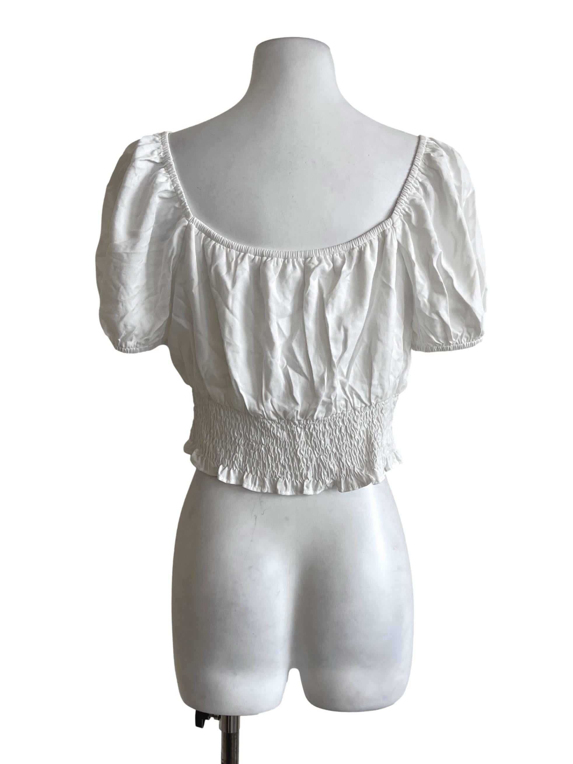 Off White Crop Top