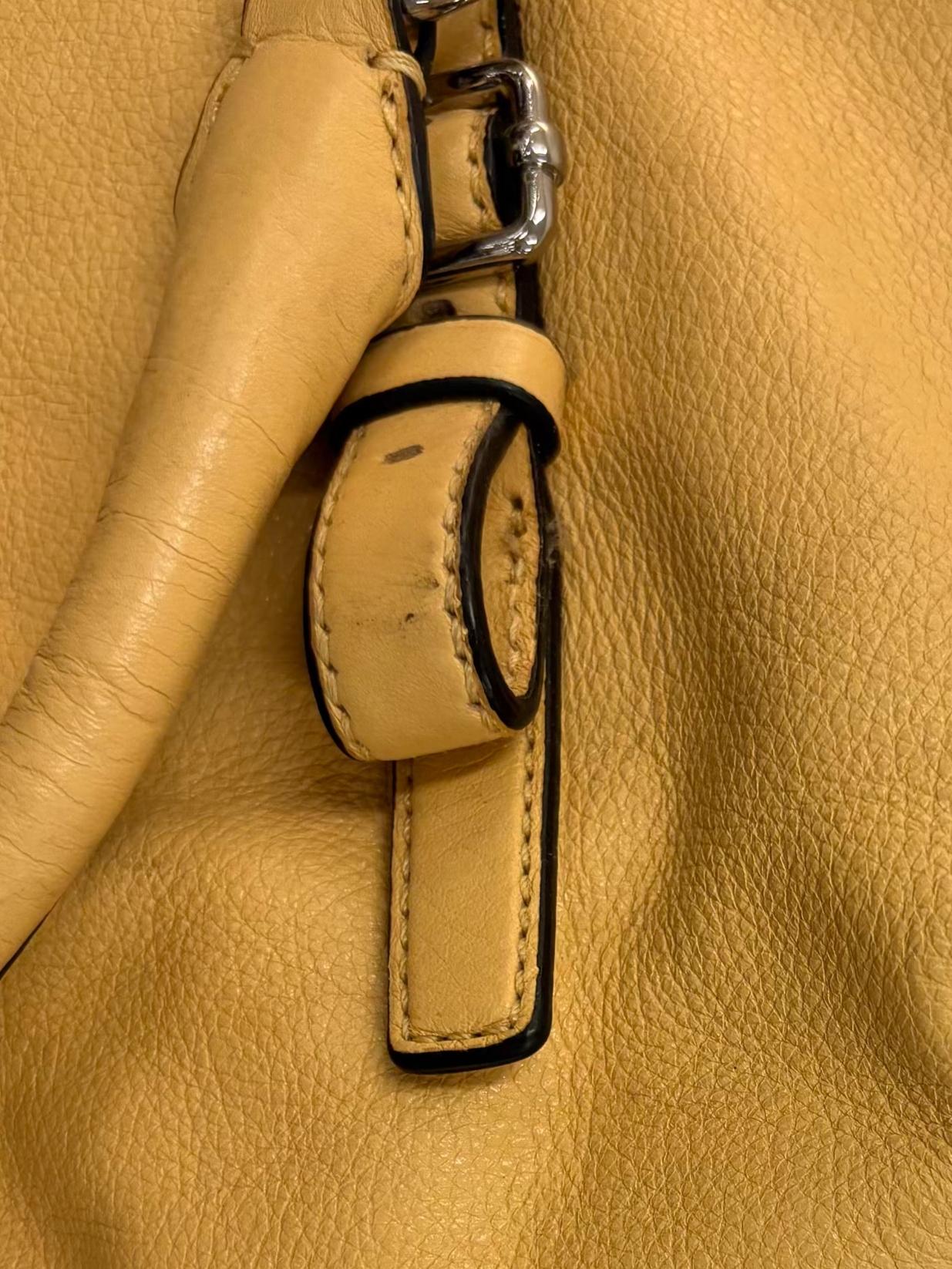 Yellow Leather Satchel Bag CSN