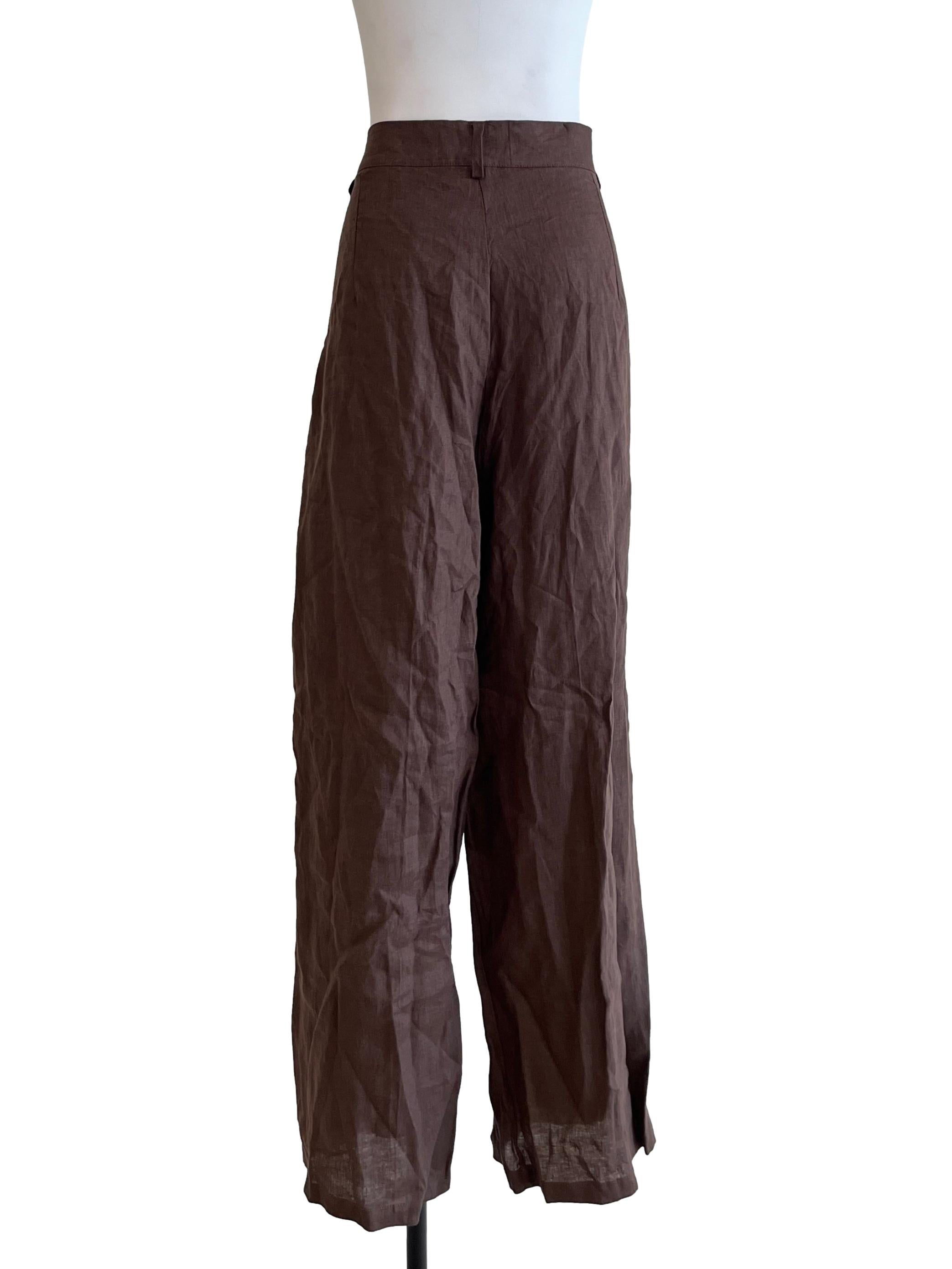 Mocha Brown Wide Leg Pants