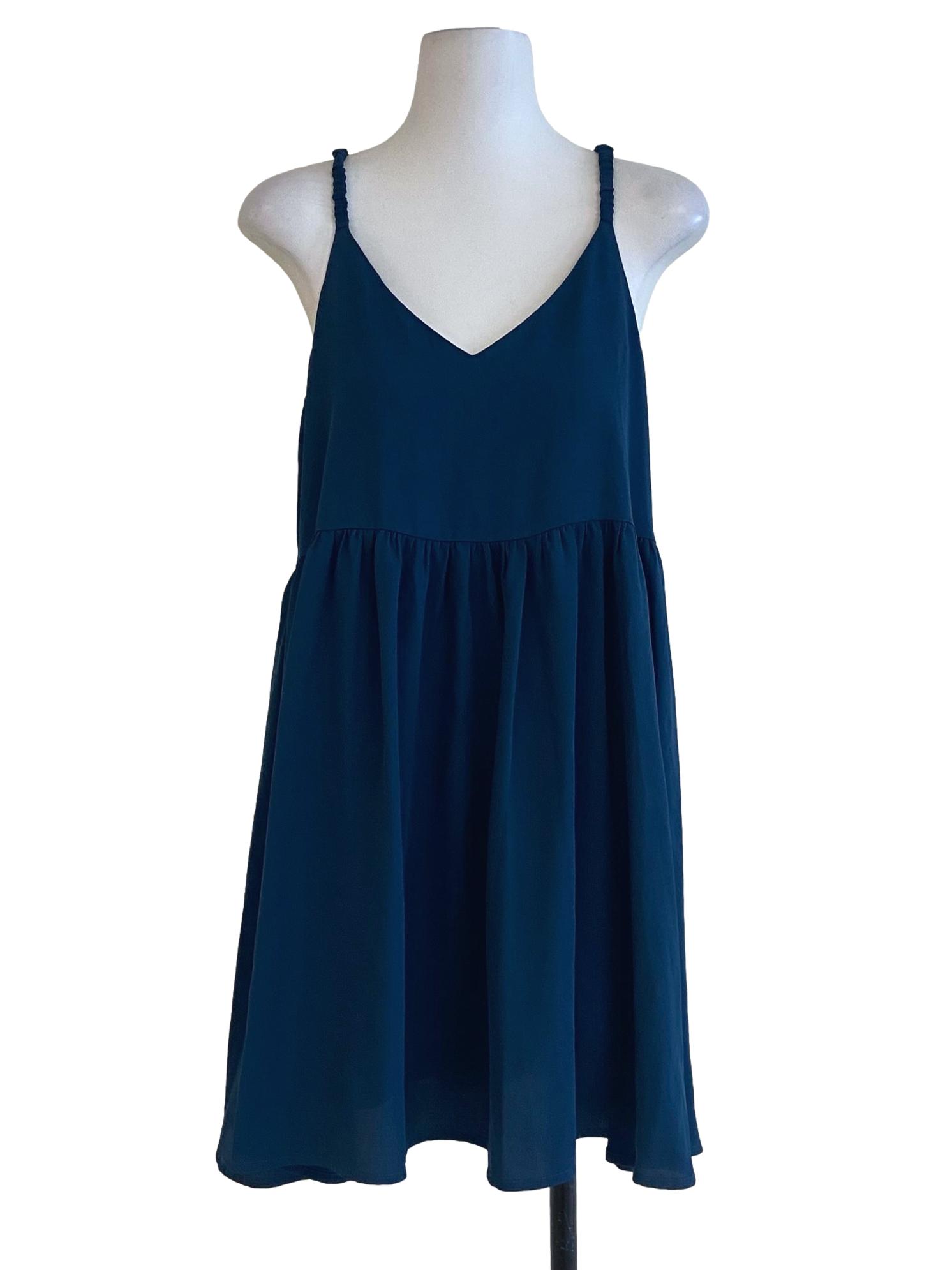 Aegean Blue Sleeveless Apron Dress