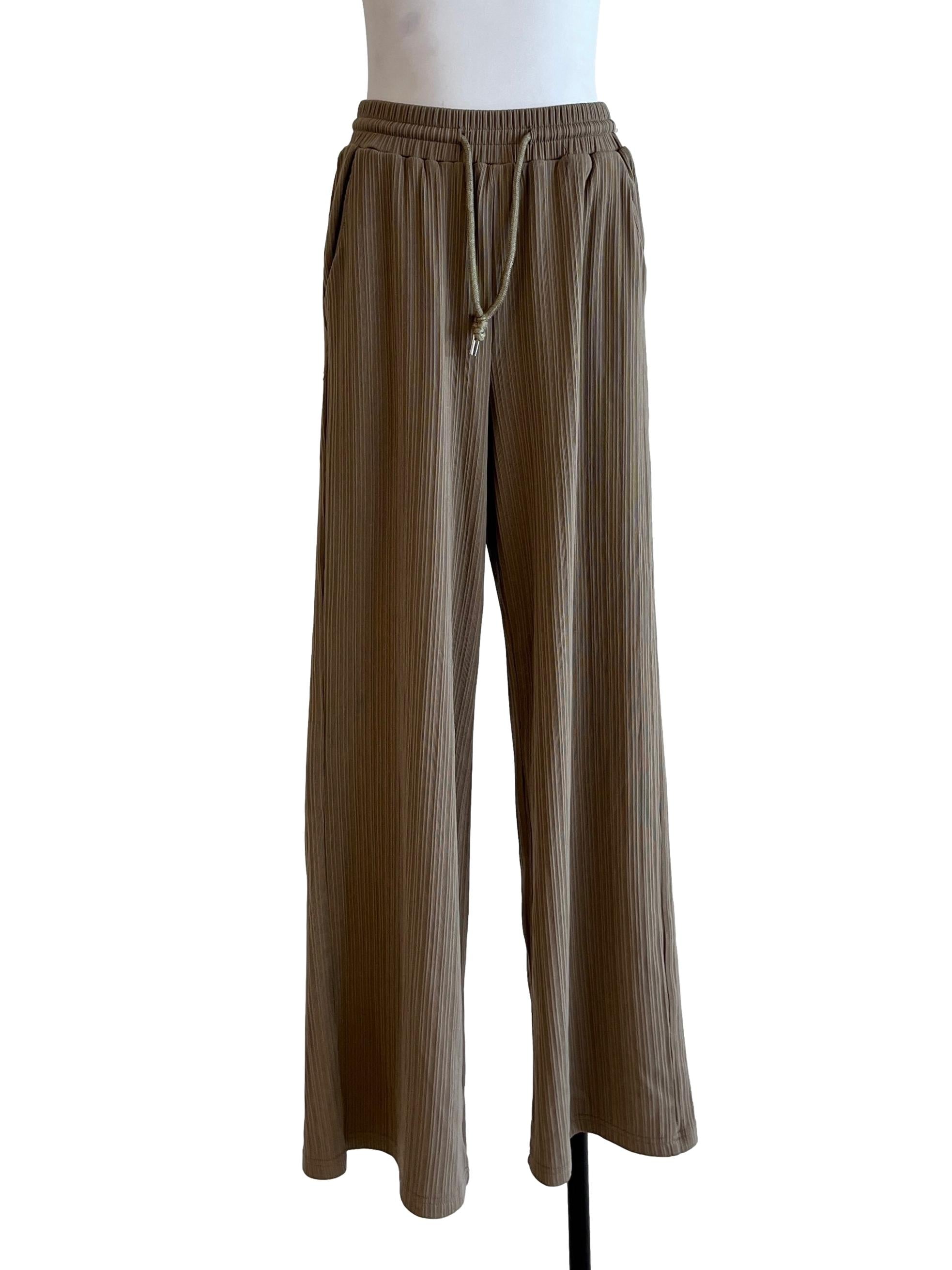 Peanut Brown Wide Leg Pants
