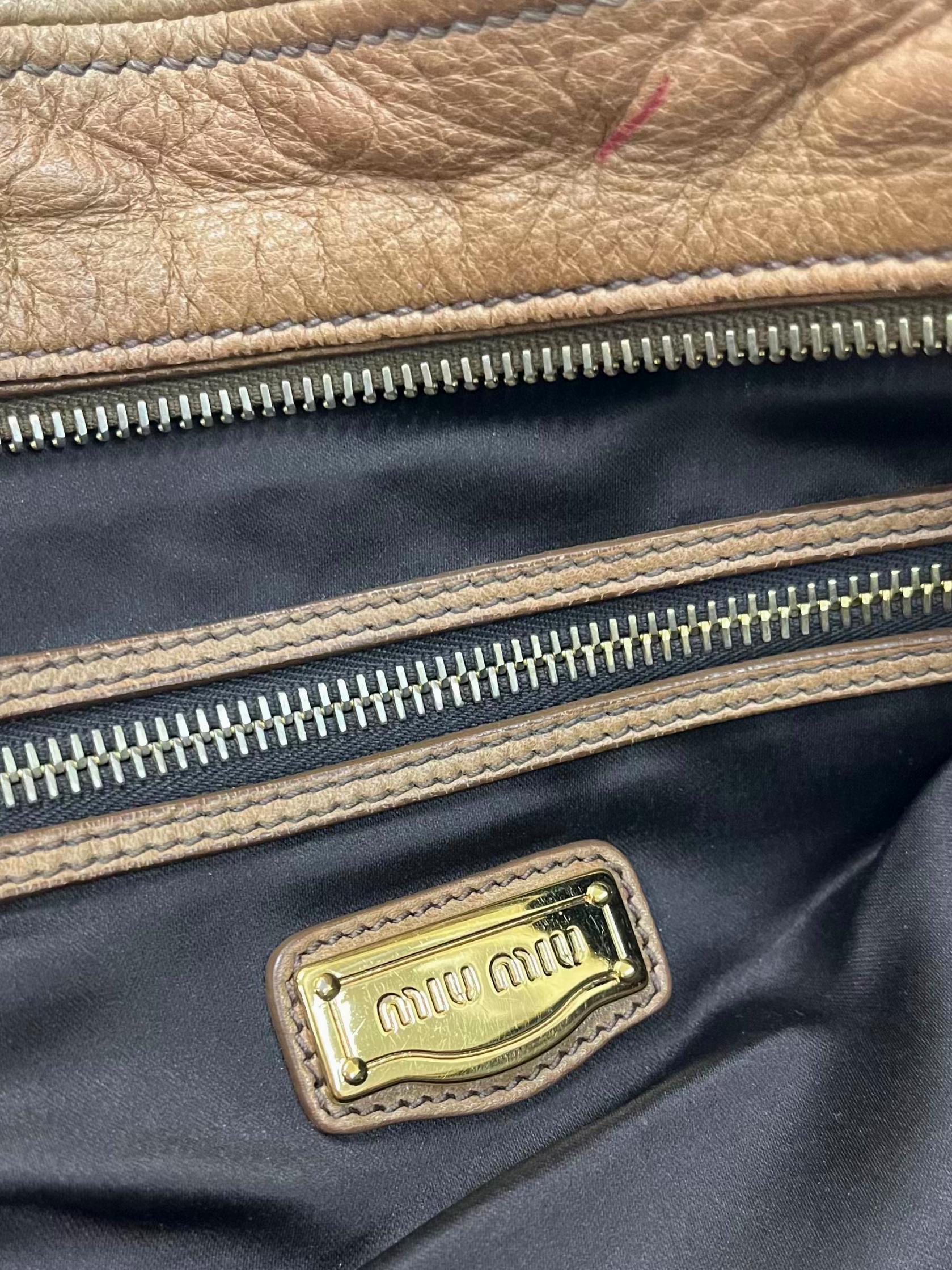 Brown Perforated Leather Large Bowler Bag