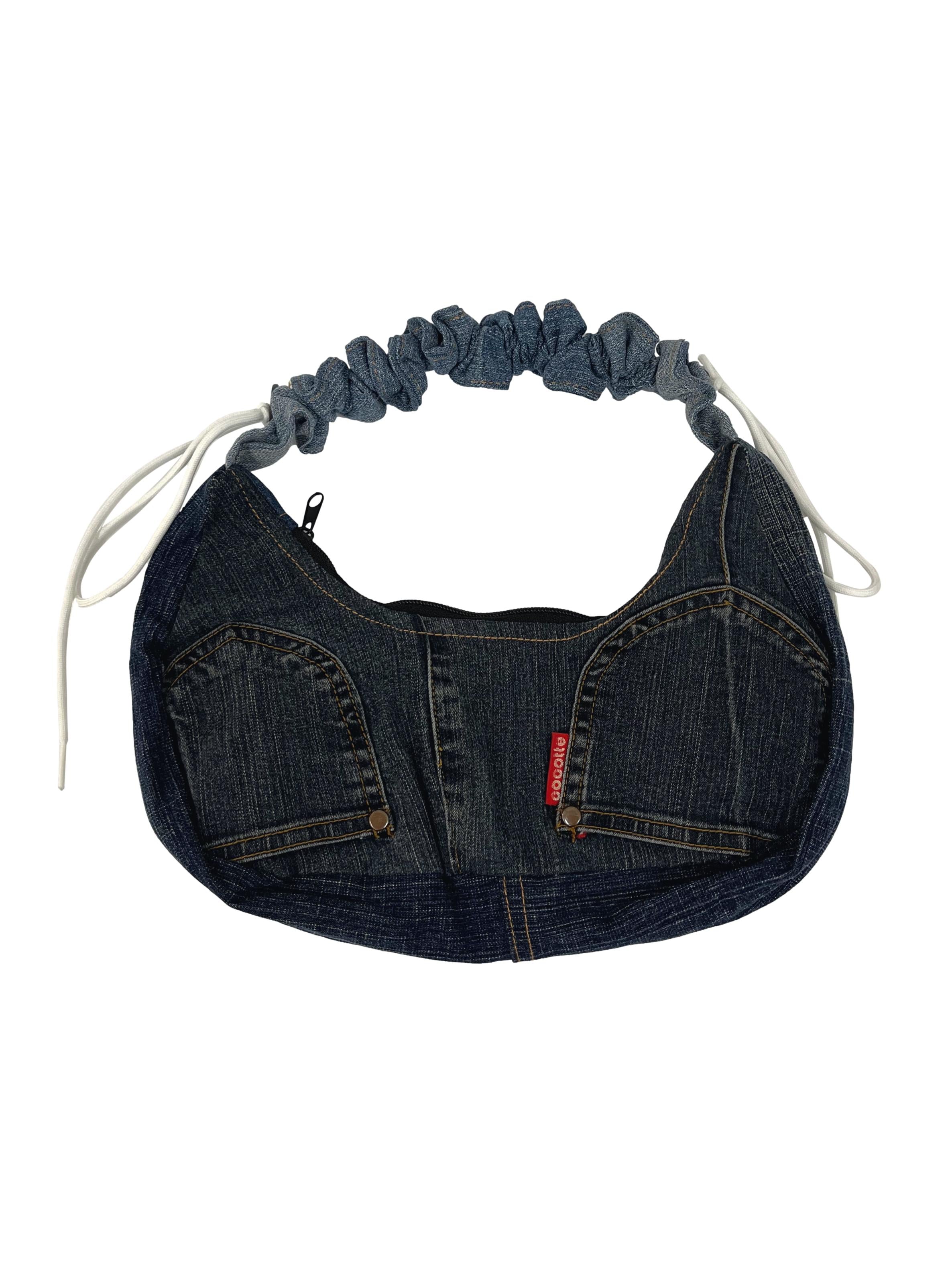 Green Leopard Print Shoelace Reworked Shoulder Bag