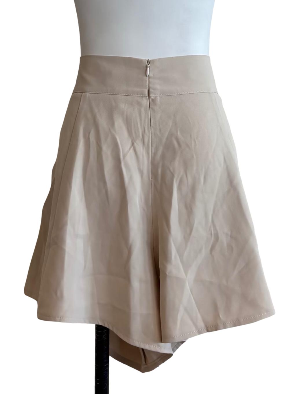 Beige Wide Shorts