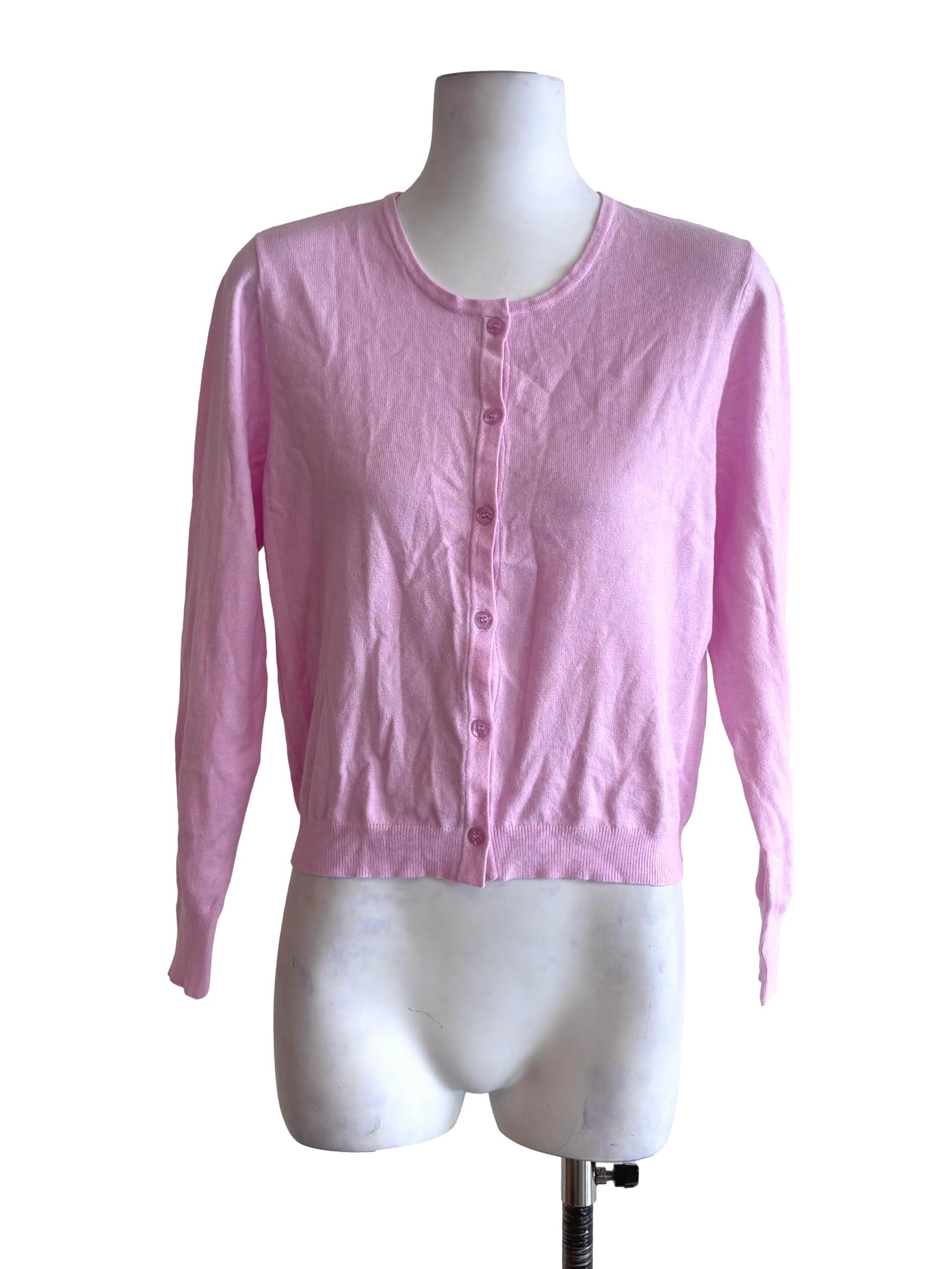 Candy Pink Button Knit Cardigan TTR