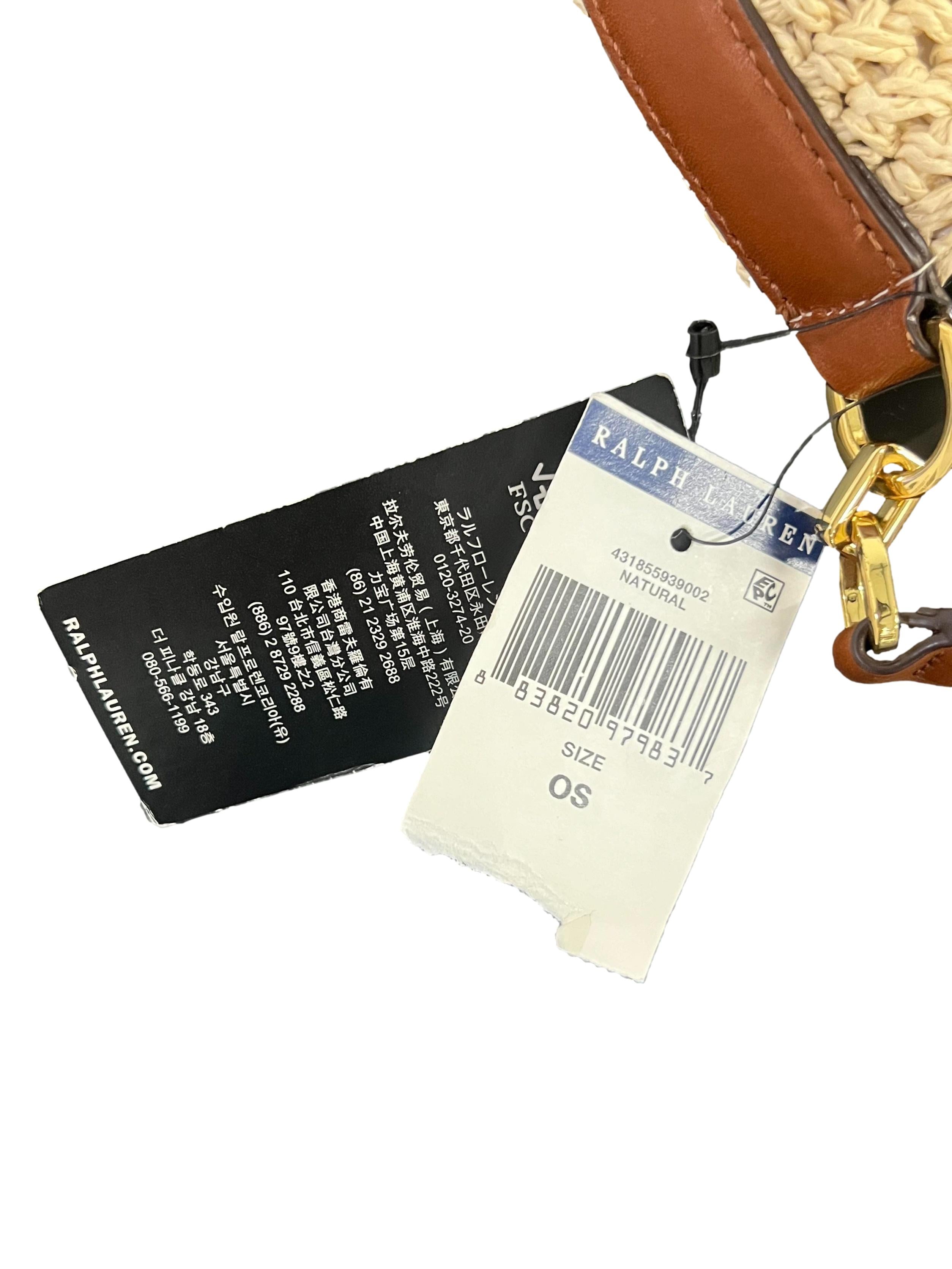 Brown Straw Bucket Bag