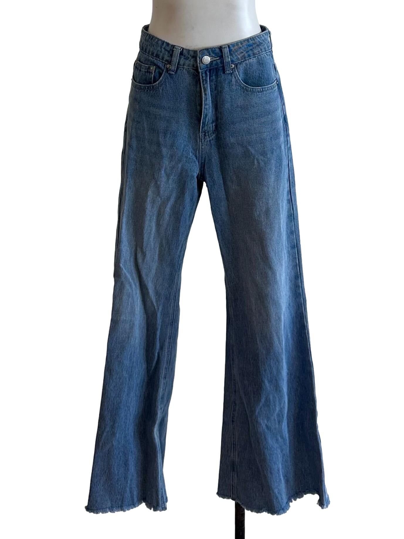 Indigo Blue Denim Flare Jeans