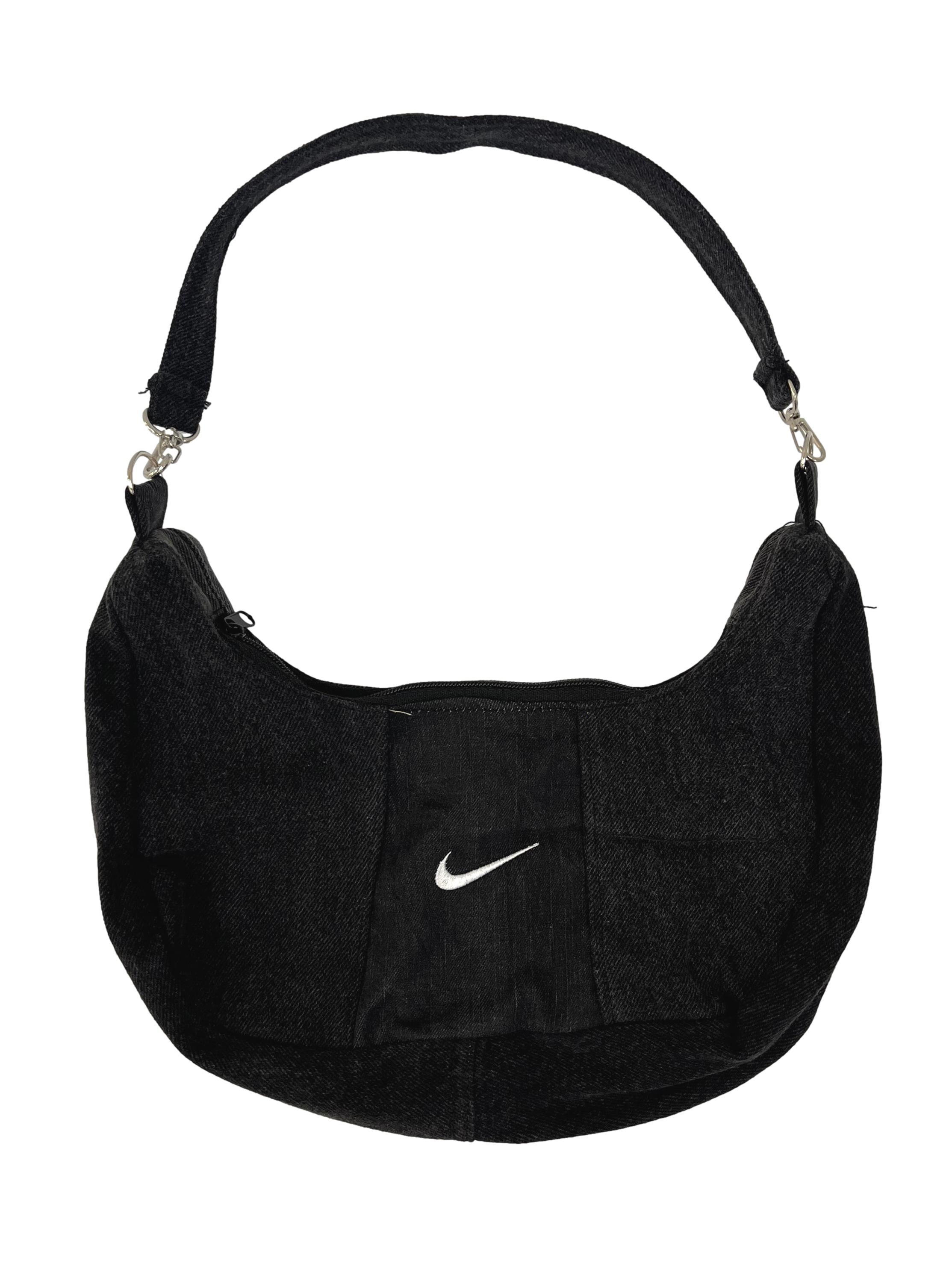 Black Denim Reworked Shoulder Bag