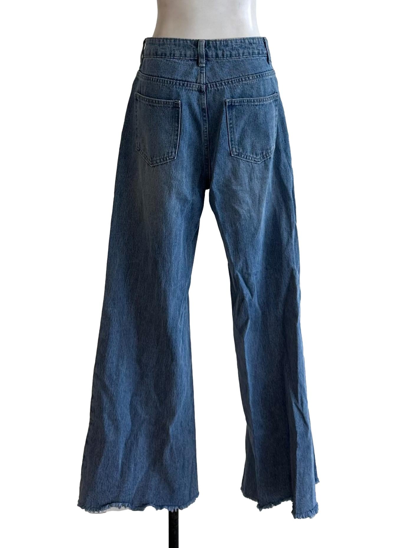 Indigo Blue Denim Flare Jeans
