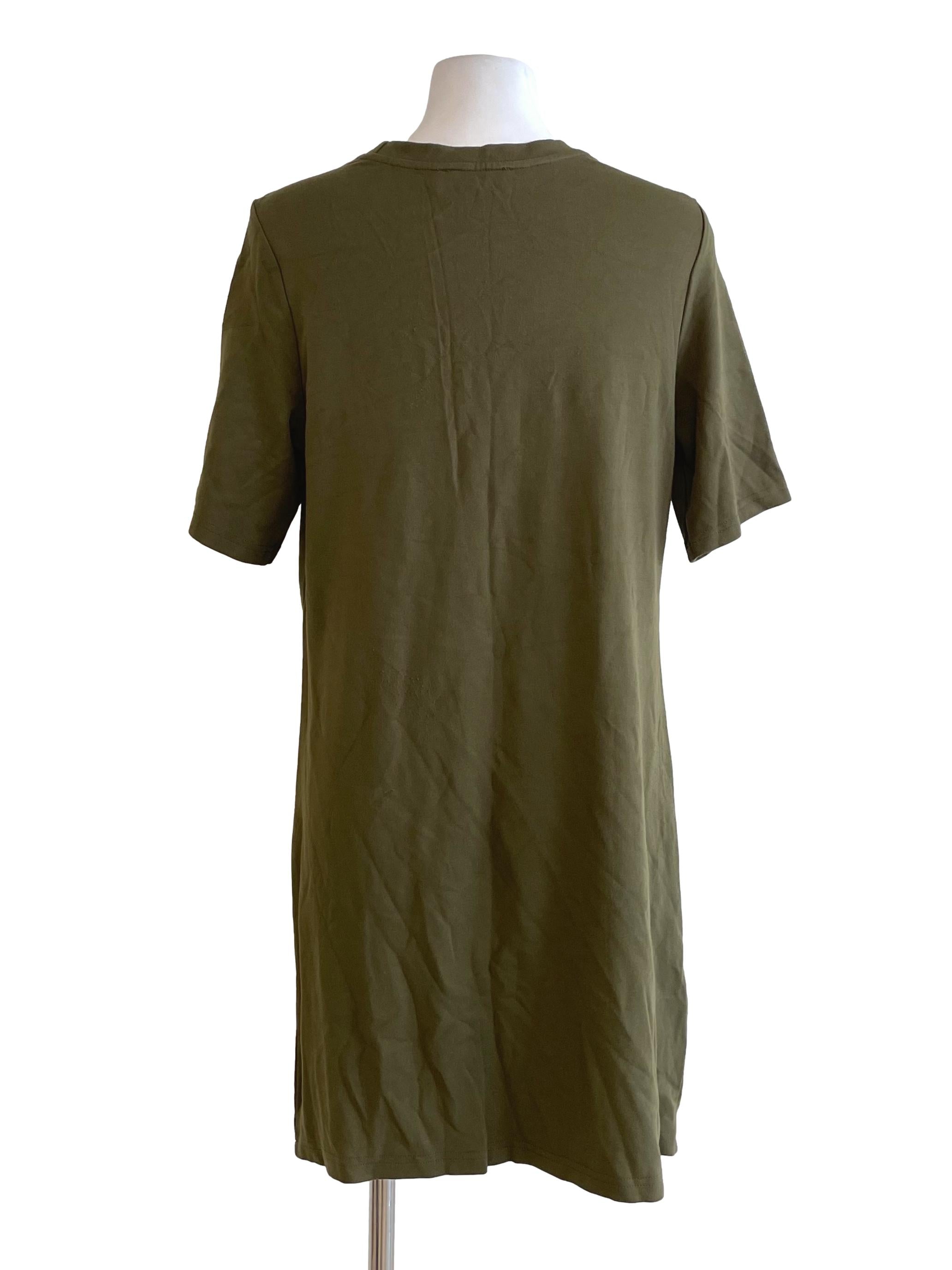 Olive Green Tee Dress