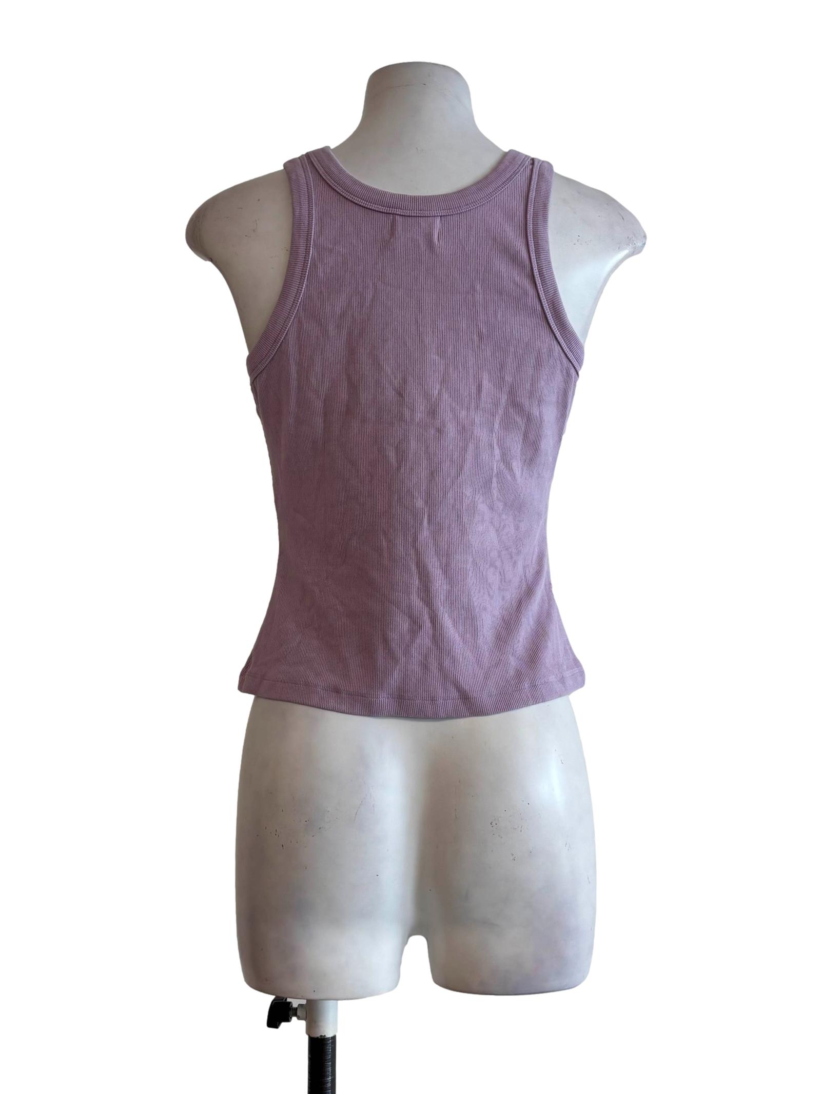 Lilac Sleeveless Ribbed Top