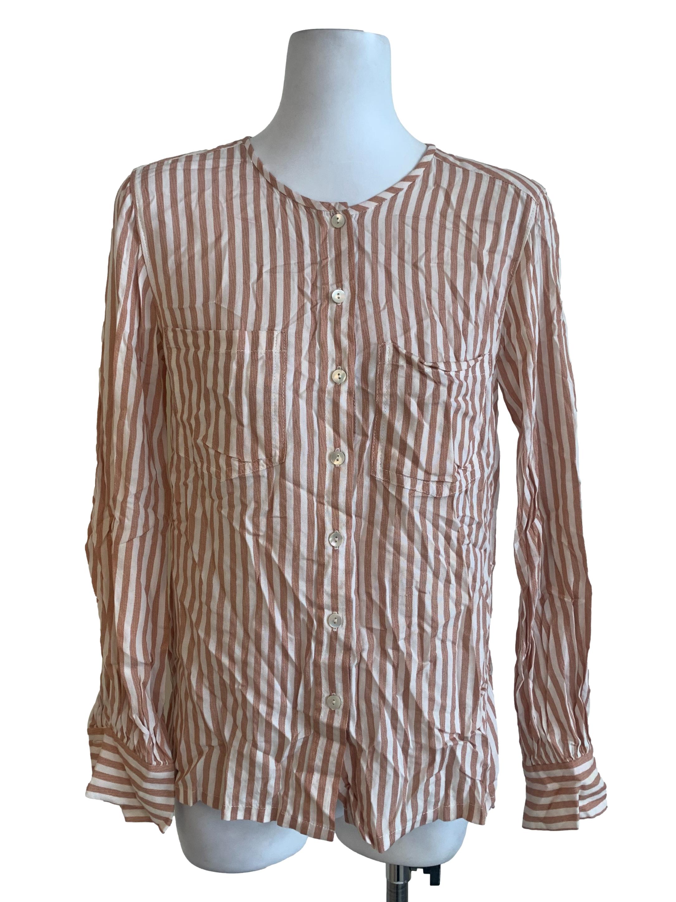 Tortilla Brown Bengal Stripe Top