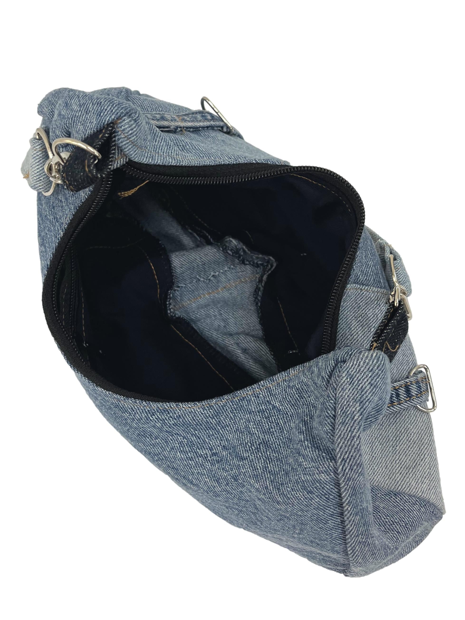 Light Denim Reworked Hobo Bag