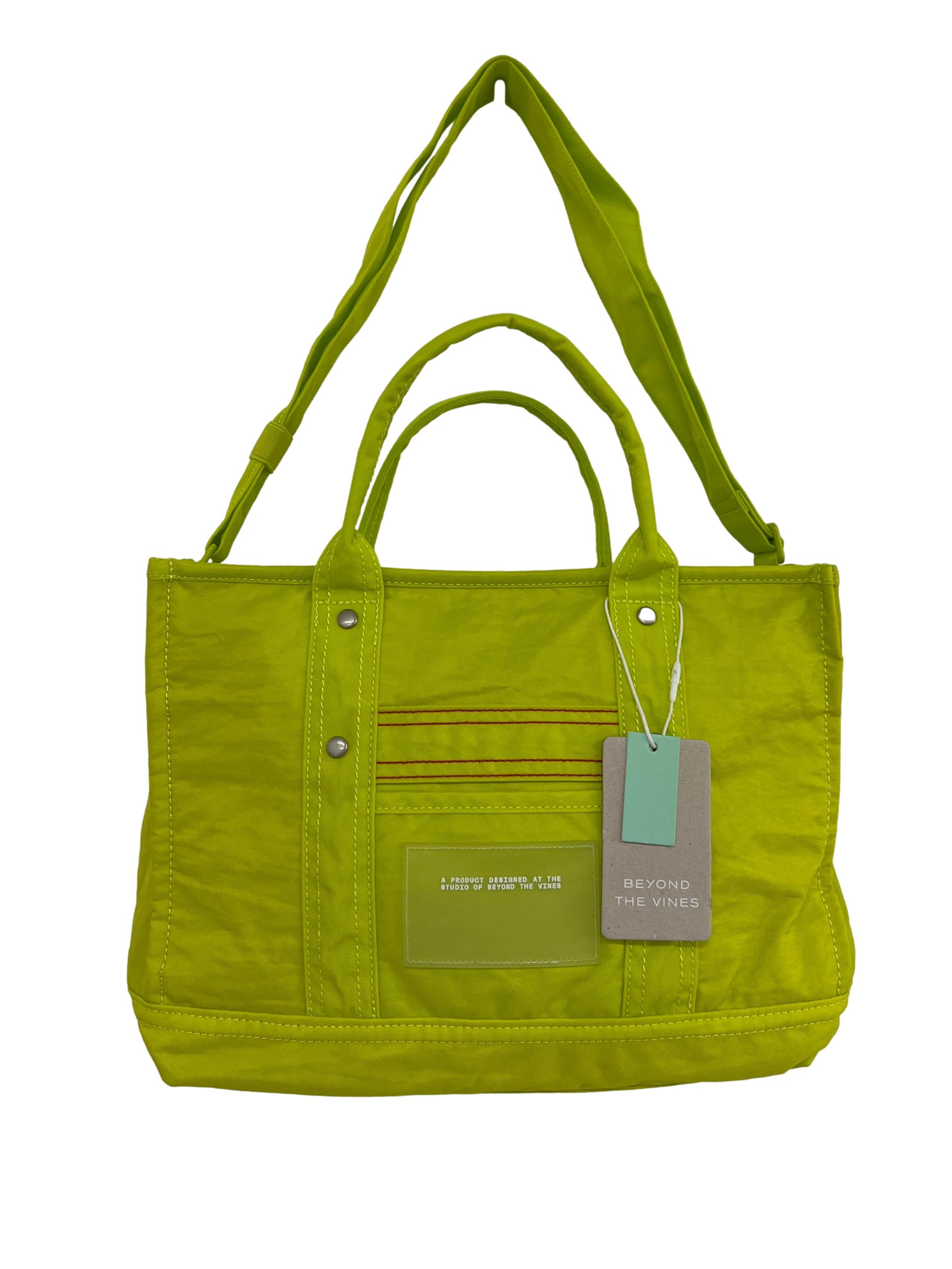 Bright Lime Crunch Carryall Handbag BTV