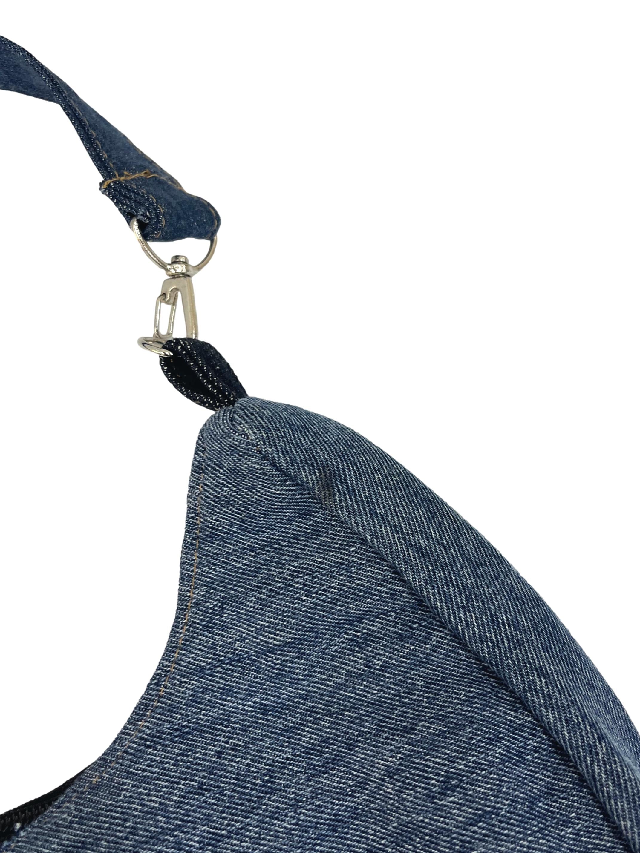 Blue Denim Reworked Hobo Bag