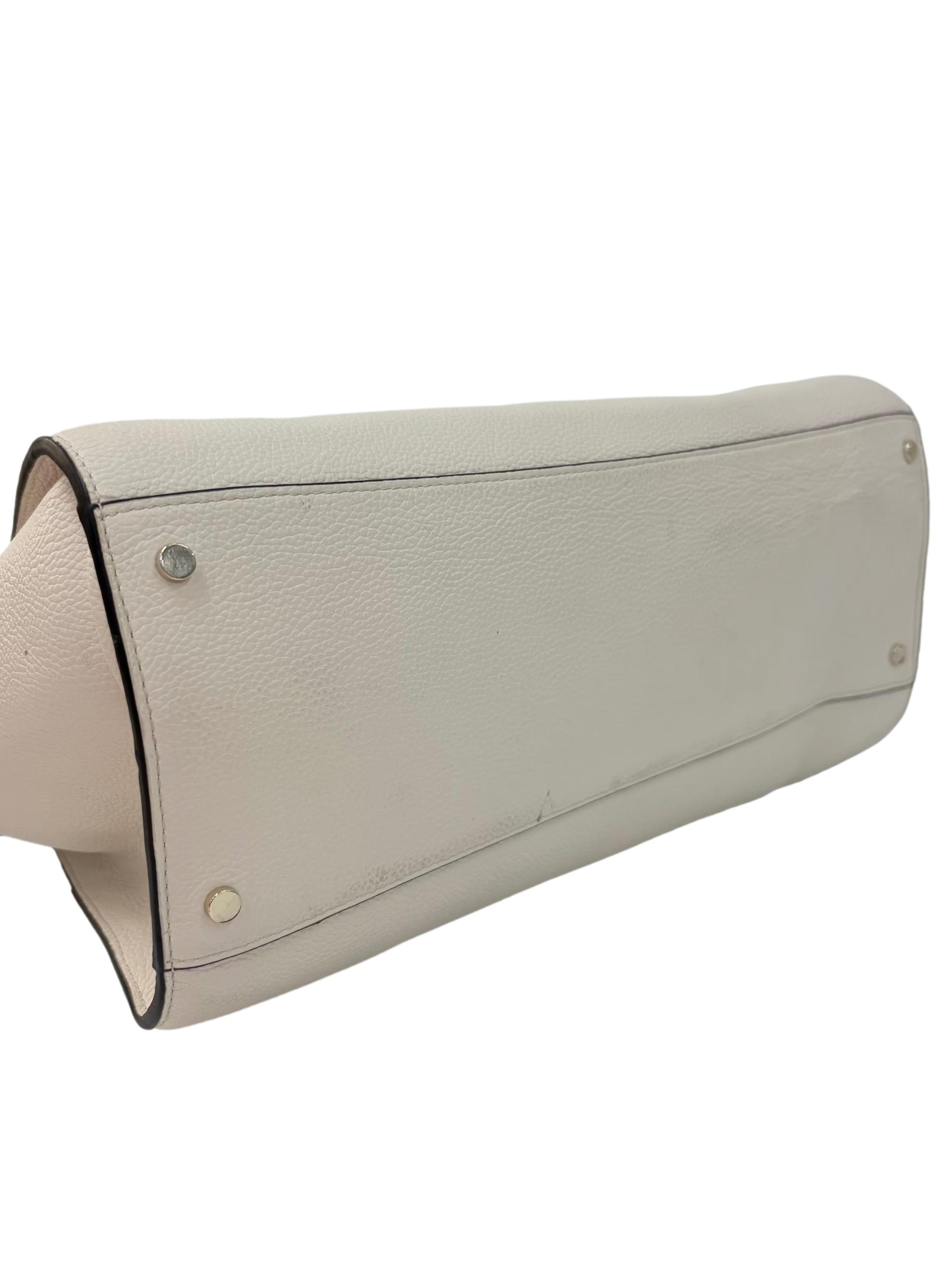 Beige Leather Brim Laptop Tote Bag CSN
