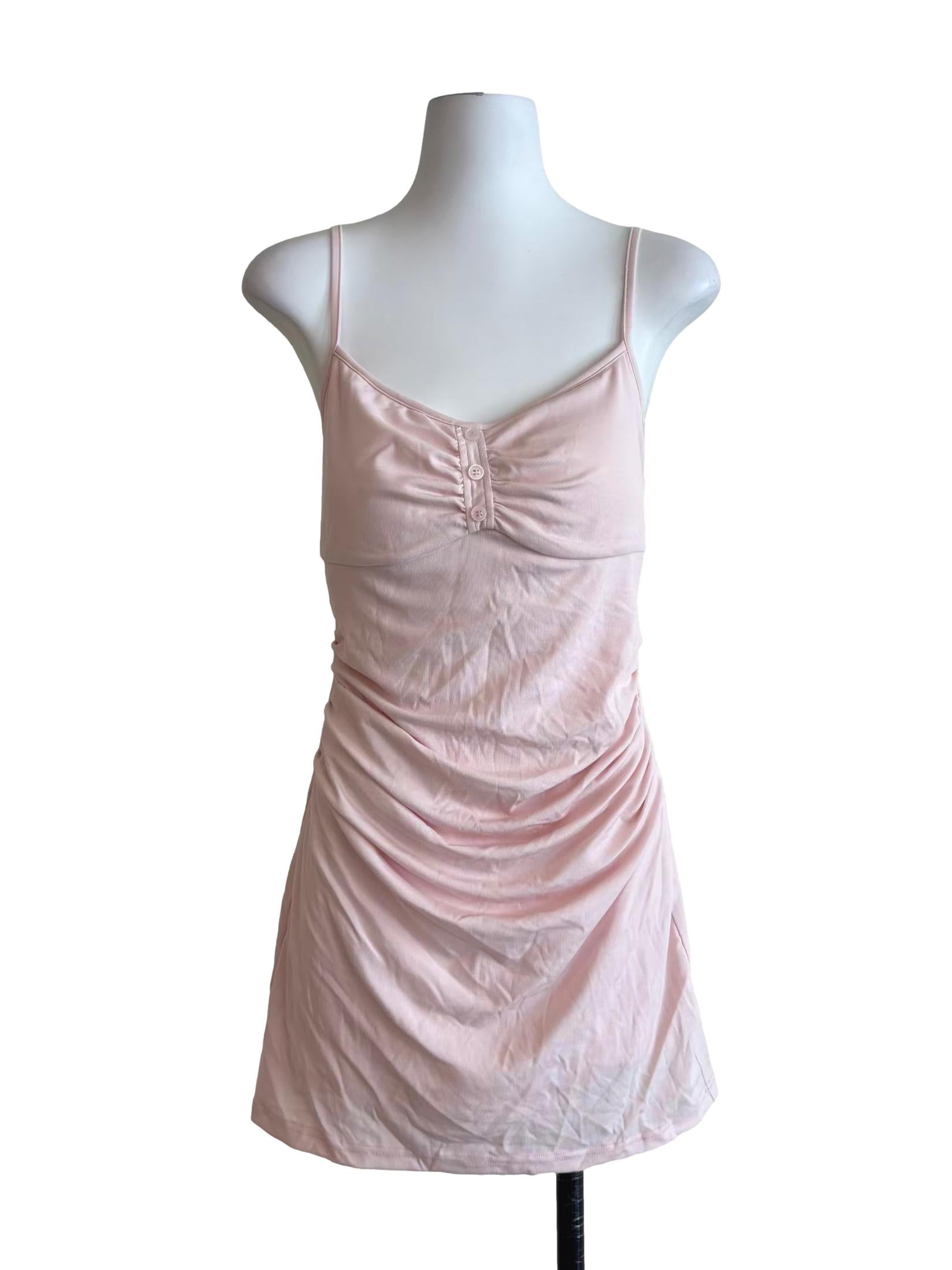 Baby Pink Camisole Mini Dress