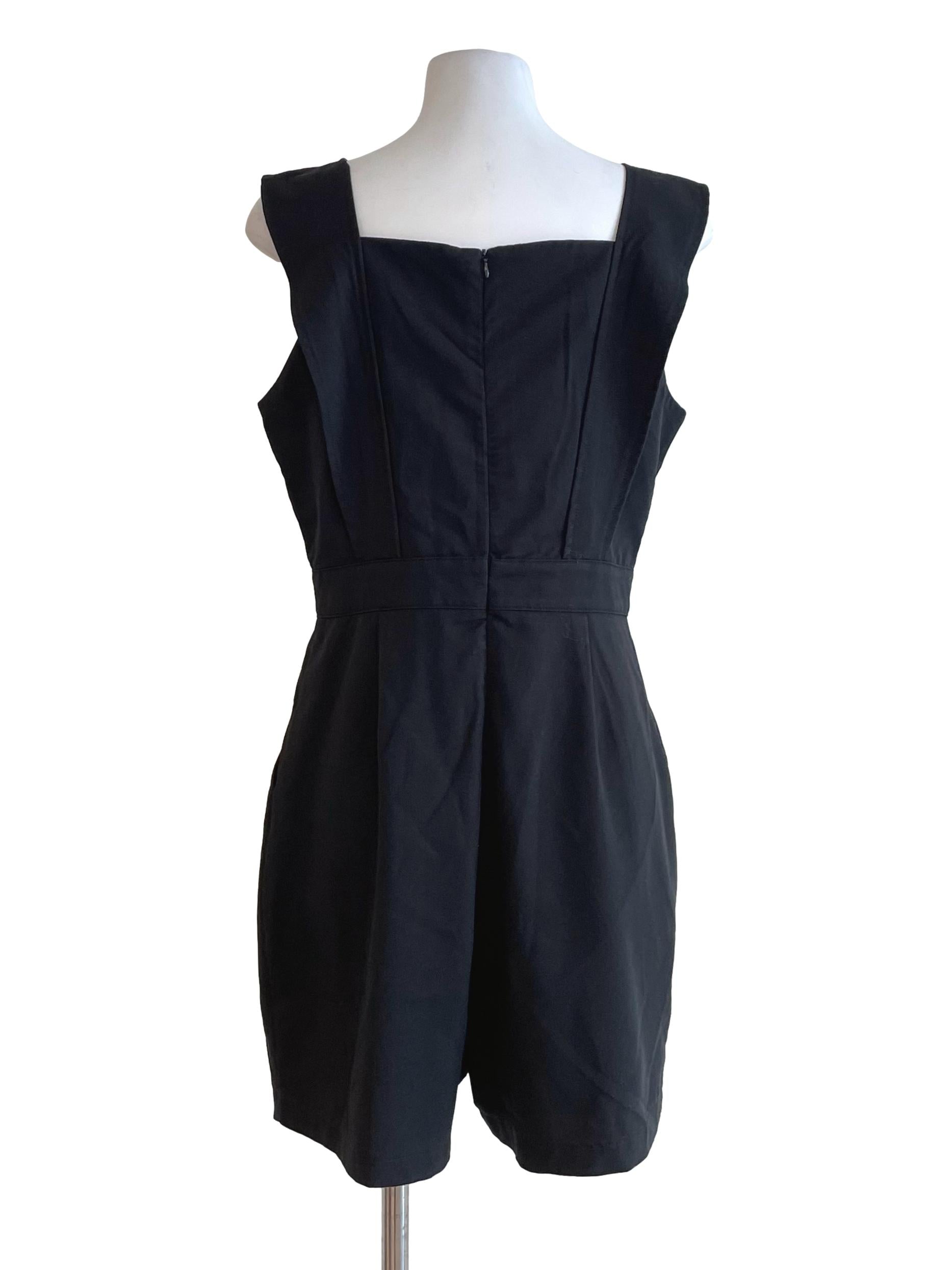 Black Pleated Romper