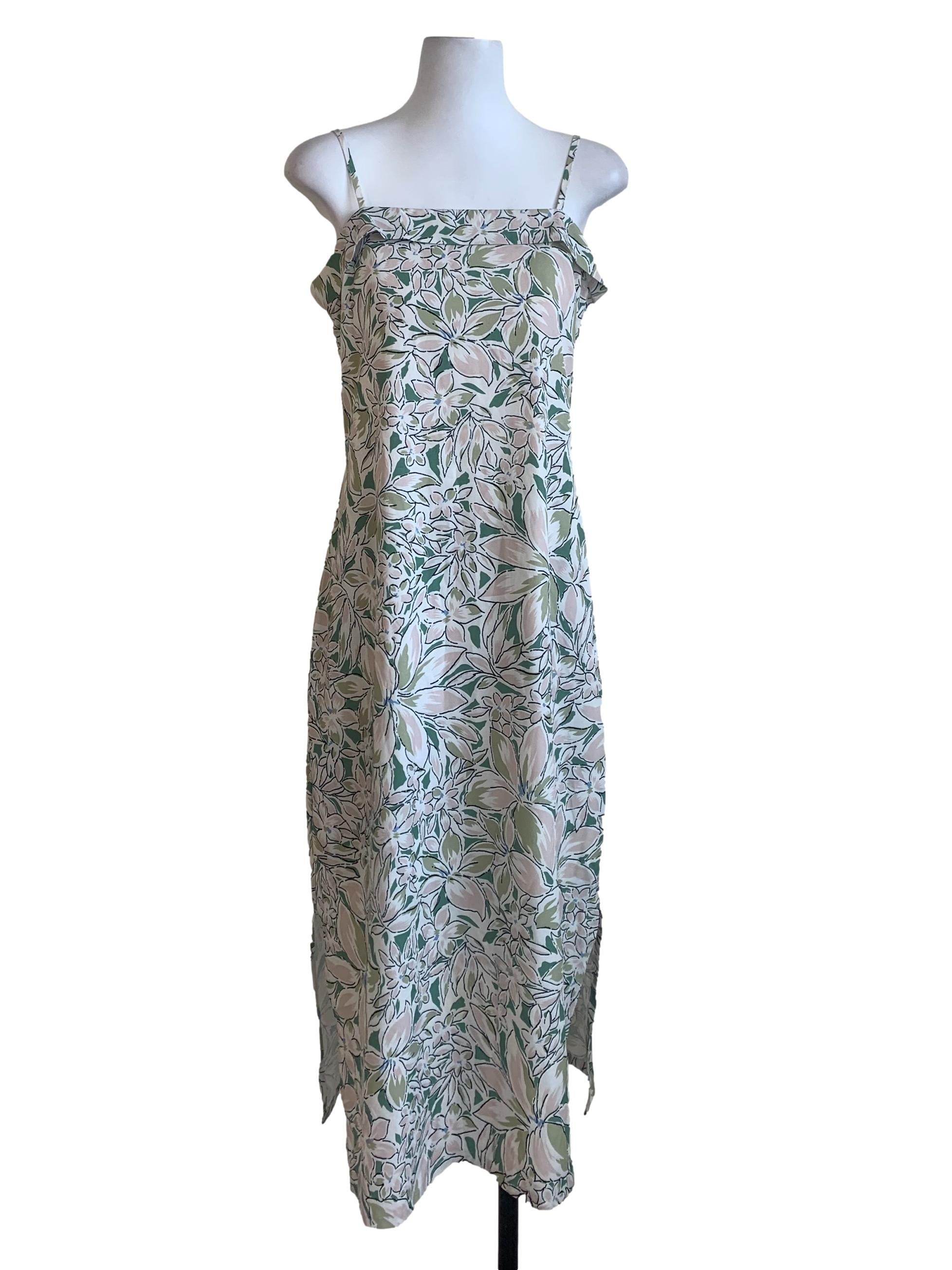 Pear Green Floral Printed Dress