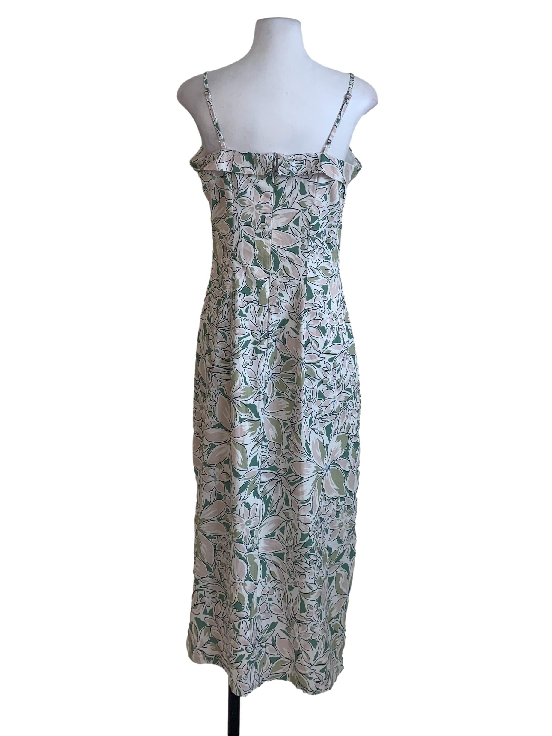 Pear Green Floral Printed Dress